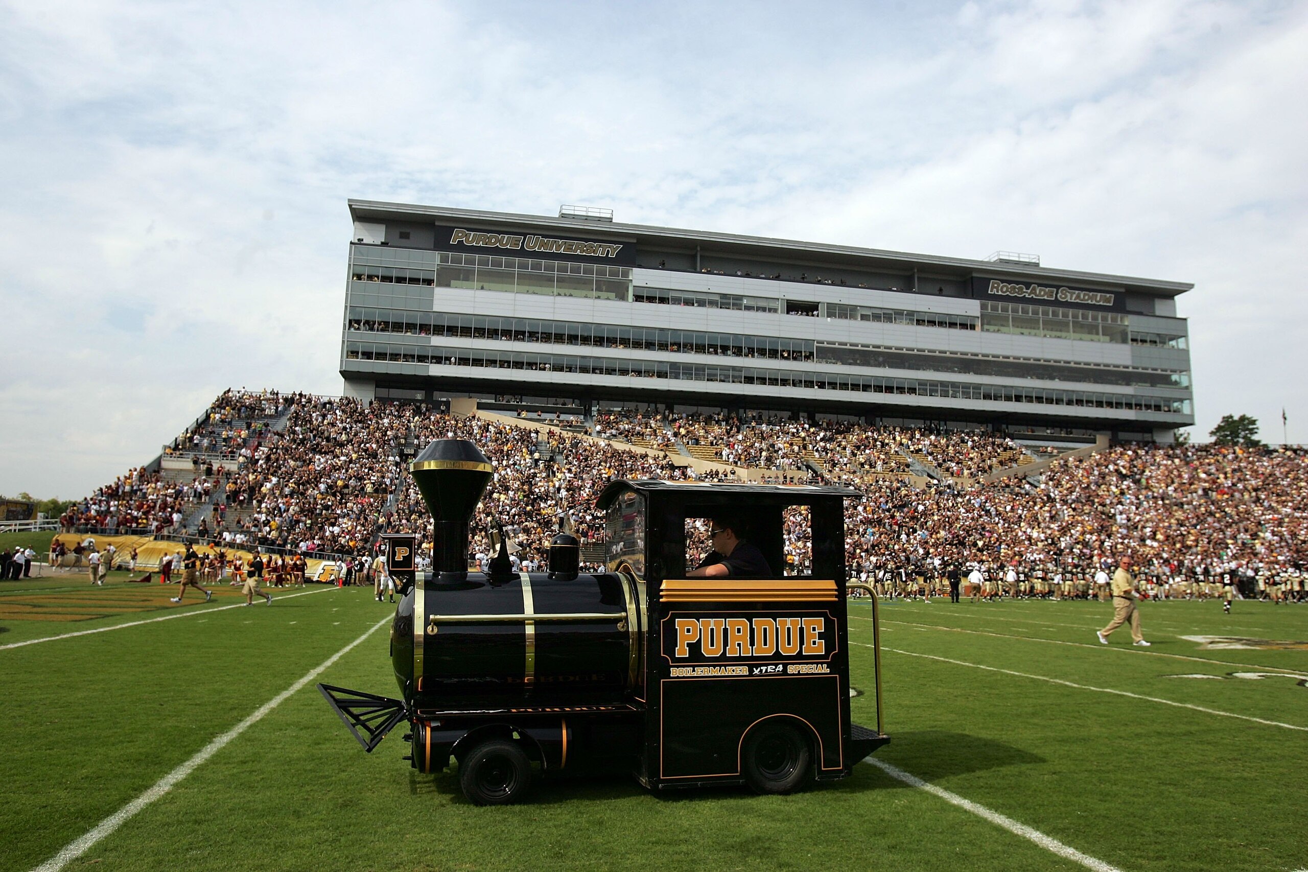 WEST LAFAYETTE, IN - SEPTEMBER 20:  The Purdue train before a game against the Central Michigan Chippewas and the Purdue Boilermakers at Ross-Ade Stadium on September 20, 2008 in West Lafayette, Indiana.  (Photo by Ronald Martinez/Getty Images)