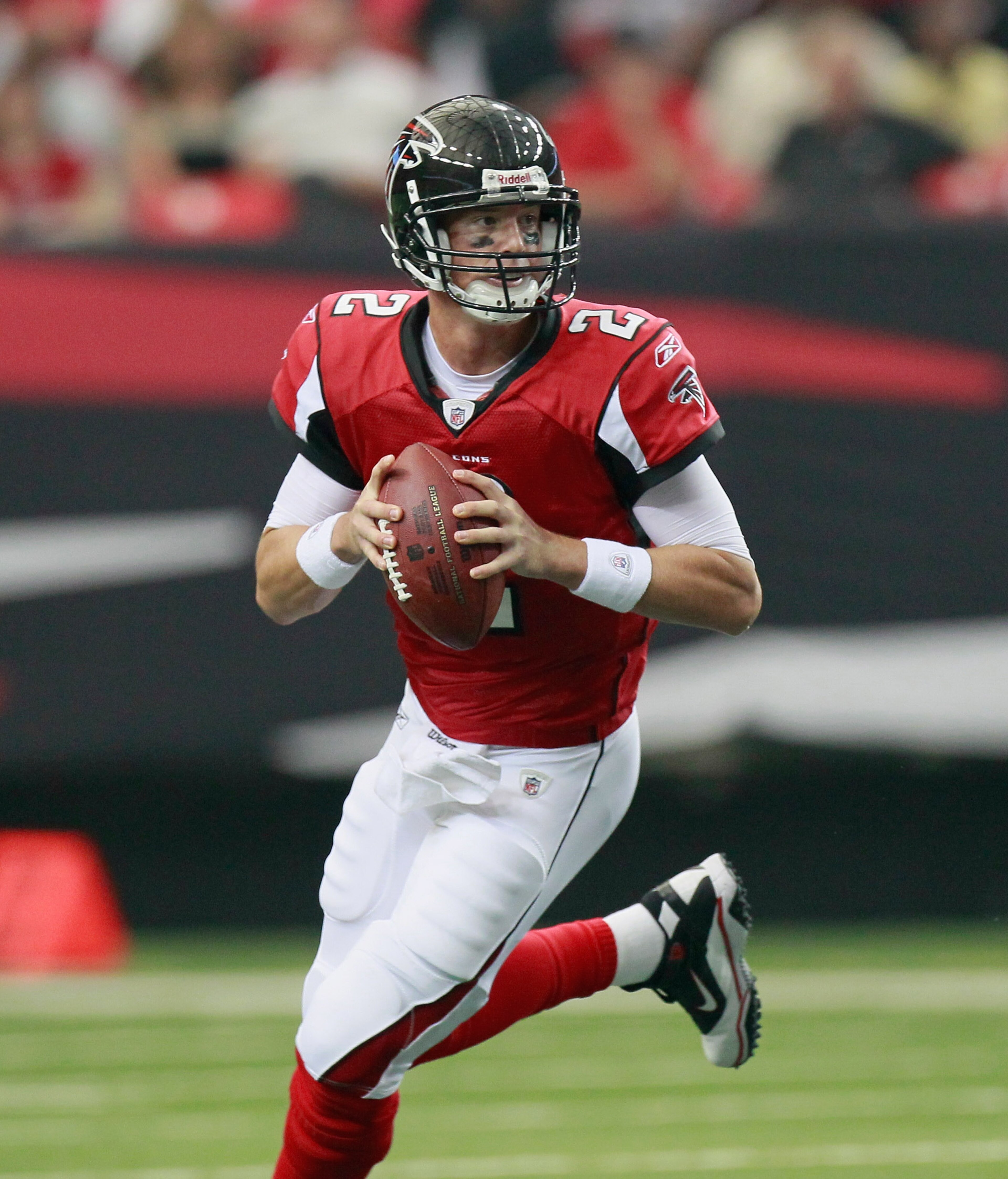 ATLANTA - SEPTEMBER 19:  Quarterback Matt Ryan #2 of the Atlanta Falcons against the Arizona Cardinals at Georgia Dome on September 19, 2010 in Atlanta, Georgia.  (Photo by Kevin C. Cox/Getty Images)