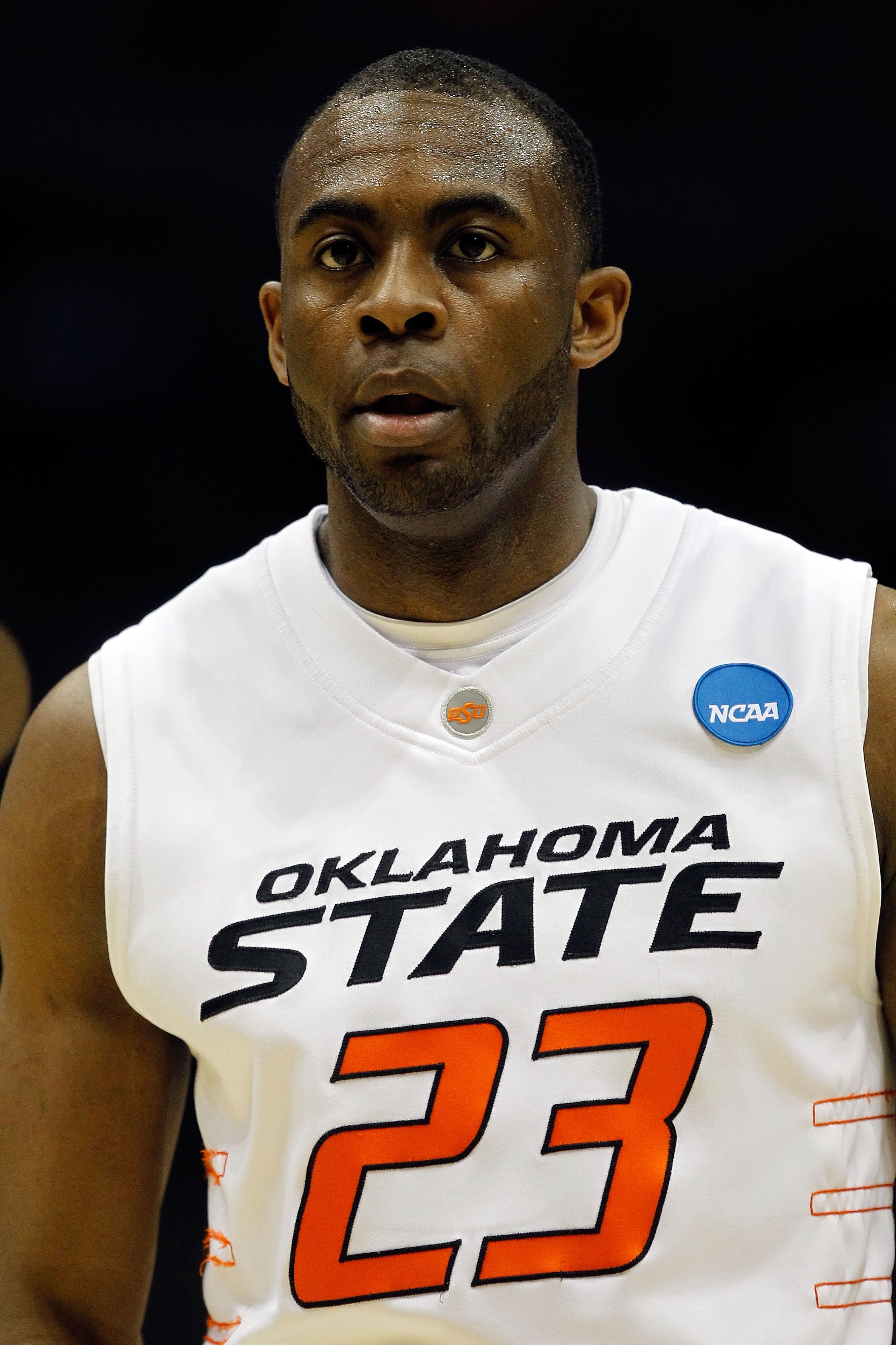 MILWAUKEE - MARCH 19:  James Anderson #23 of the Oklahoma State Cowboys looks on against the Georgia Tech Yellow Jackets during the first round of the 2010 NCAA men's basketball tournament at the Bradley Center on March 19, 2010 in Milwaukee, Wisconsin.