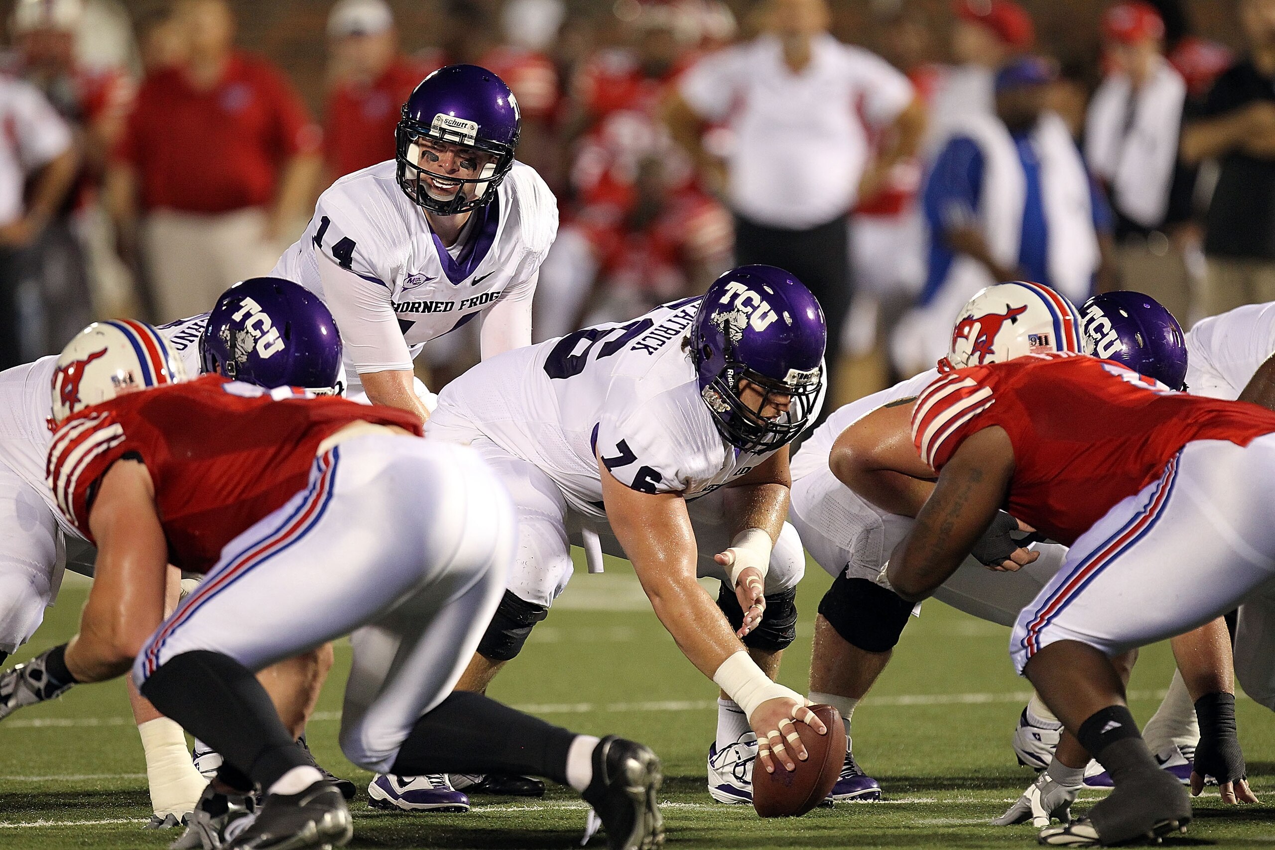 DALLAS - SEPTEMBER 24: Quarterback Andy Dalton #14 of the TCU Horned Frogs at Gerald J. Ford Stadium on September 24, 2010 in Dallas, Texas. (Photo by Ronald Martinez/Getty Images) DALLAS - SEPTEMBER 24: Quarterback Andy Dalton #14 of the TCU Horned Frogs at Gerald J. Ford Stadium on September 24, 2010 in Dallas, Texas. (Photo by Ronald Martinez/Getty Images)