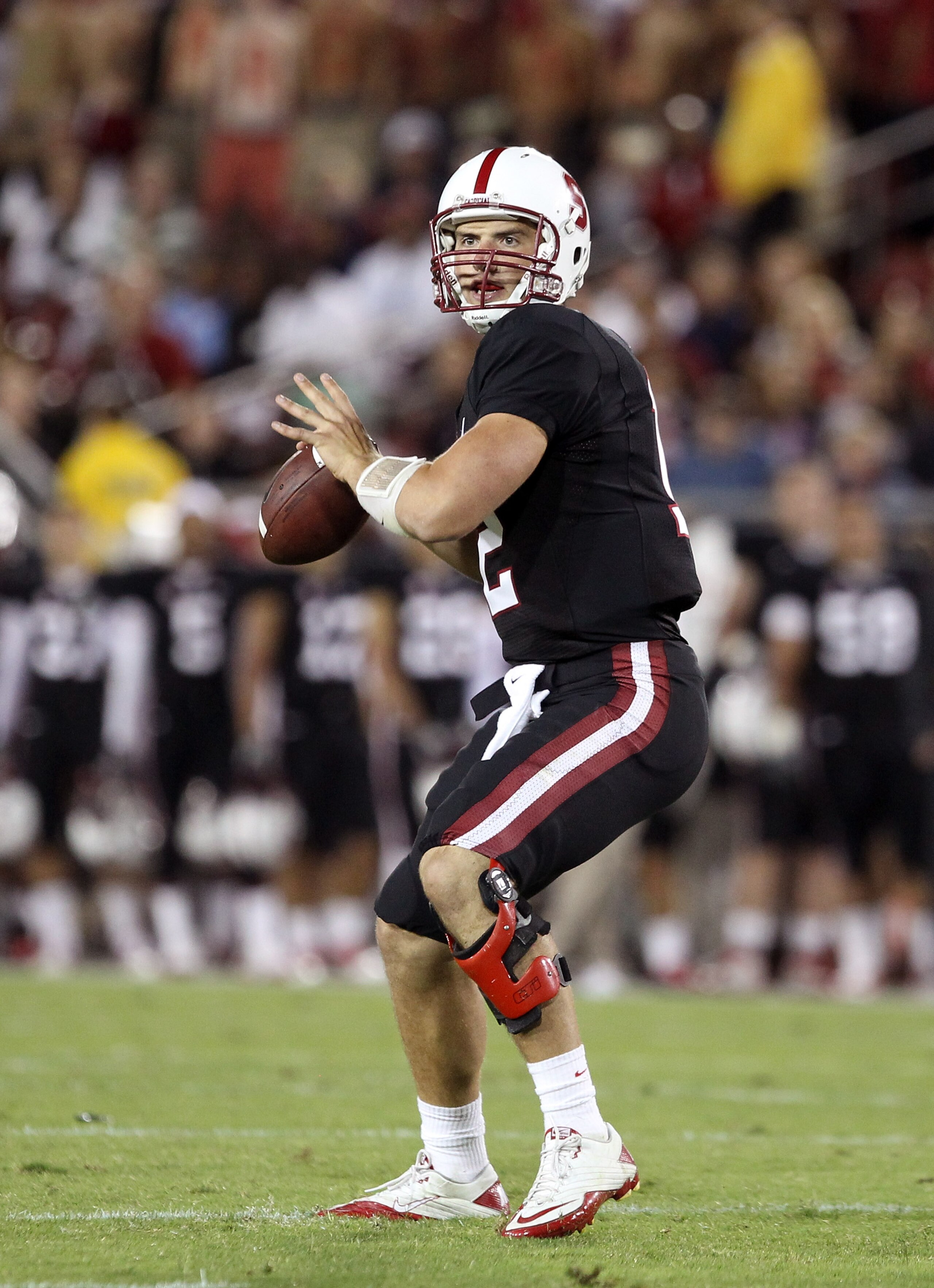 PALO ALTO, CA - SEPTEMBER 18:  Andrew Luck #12 of the Stanford Cardinal in action against the Wake Forest Demon Deacons at Stanford Stadium on September 18, 2010 in Palo Alto, California.  (Photo by Ezra Shaw/Getty Images)