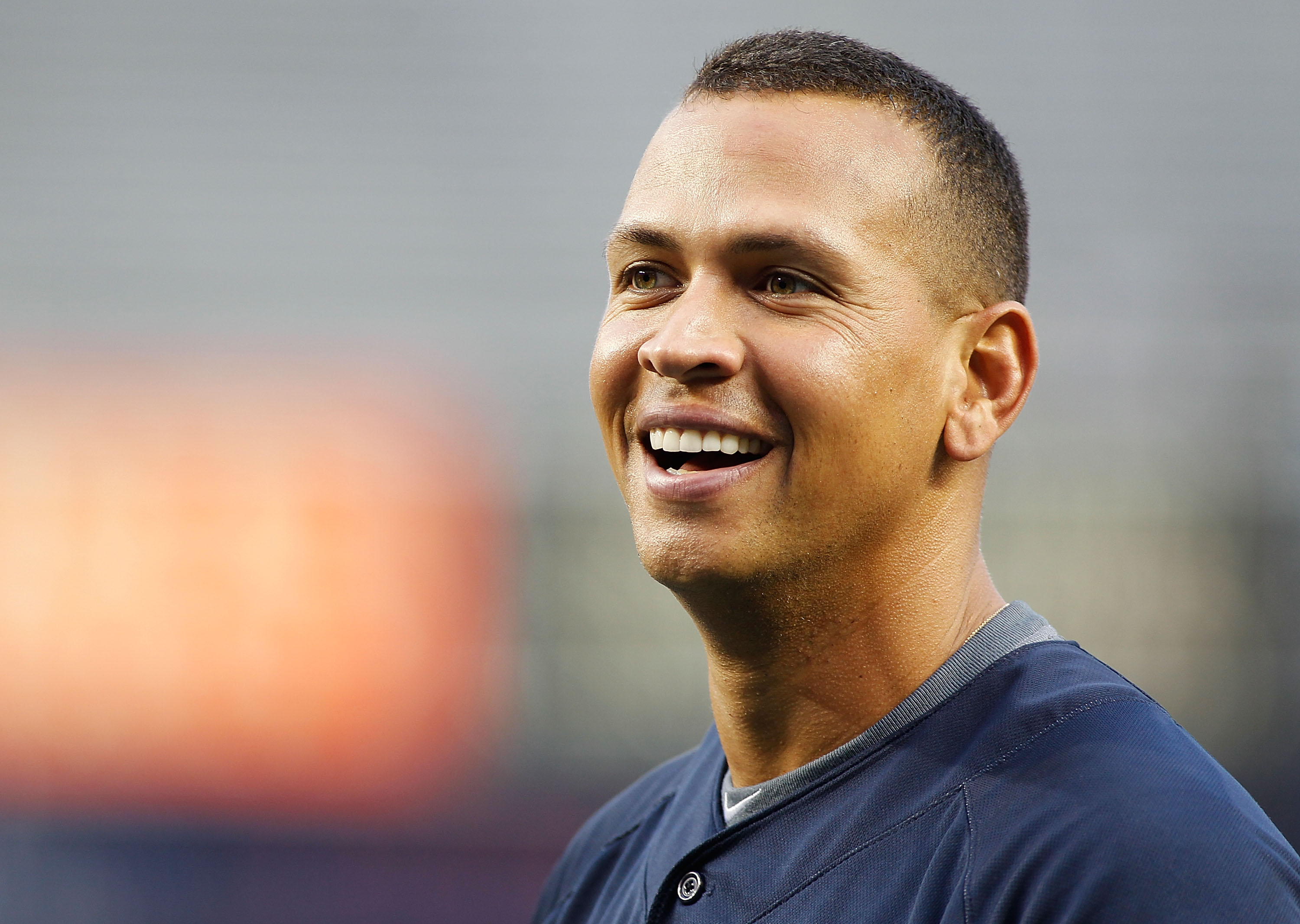 NEW YORK - SEPTEMBER 26:  Alex Rodriguez #13 of the New York Yankees looks on during warm-ups prior to their game against the Boston Red Sox on September 26, 2010 at Yankee Stadium in the Bronx borough of New York City.  (Photo by Mike Stobe/Getty Images)