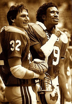 The Pony Express — James (32) and Dickerson (19) at SMU