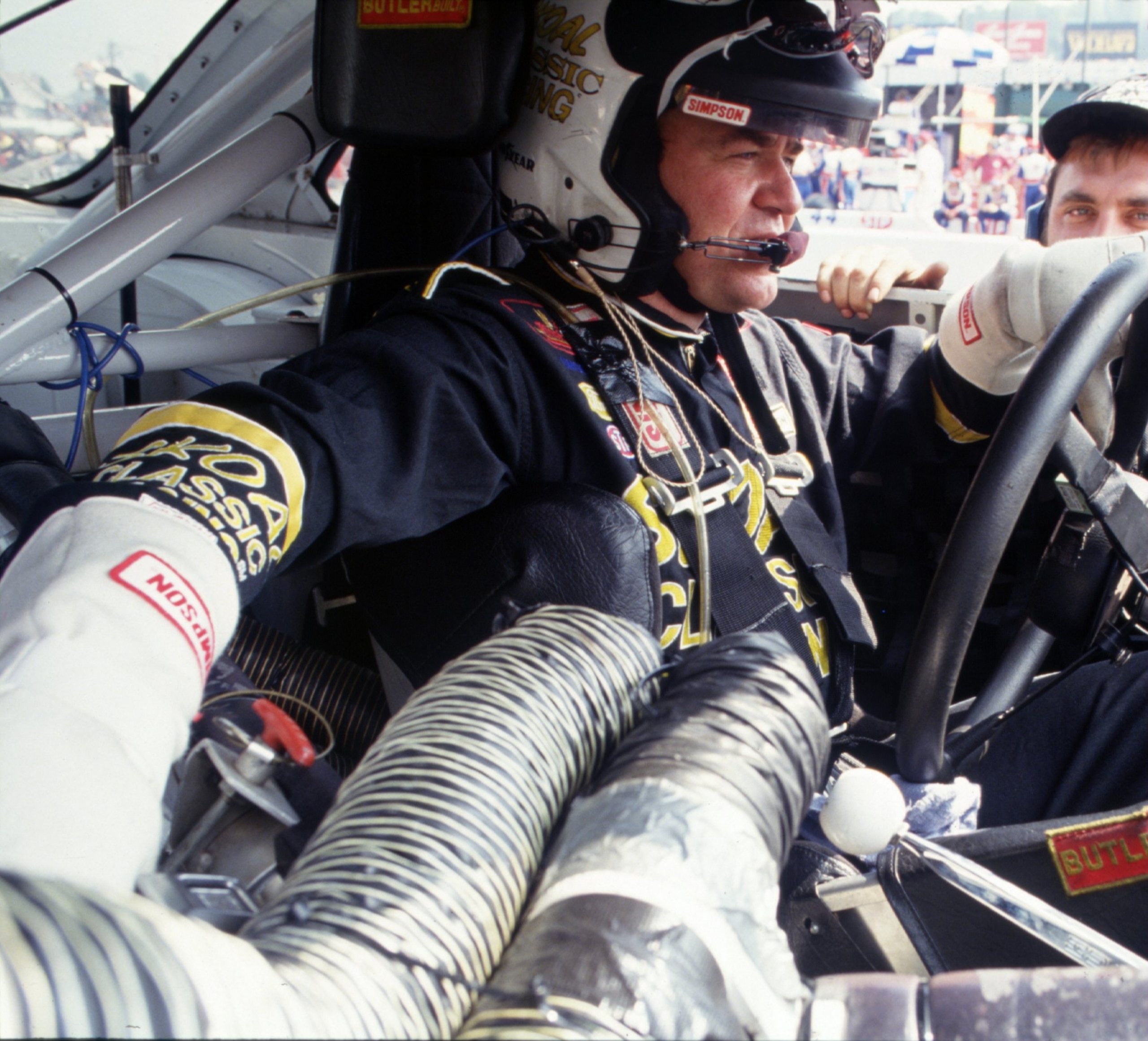 3 Aug 1995: NASCAR driver Rick Mast pilots his Skoal sponsored racecar into a into the pit for a pit stop at the Brickyard 400 at Indianapolis Motor Speedway in Indianapolis, Indiana. Mandatory Credit: Jon Cuban/ALLSPORT 3 Aug 1995: NASCAR driver Rick Mast pilots his Skoal sponsored racecar into a into the pit for a pit stop at the Brickyard 400 at Indianapolis Motor Speedway in Indianapolis, Indiana. Mandatory Credit: Jon Cuban/ALLSPORT
