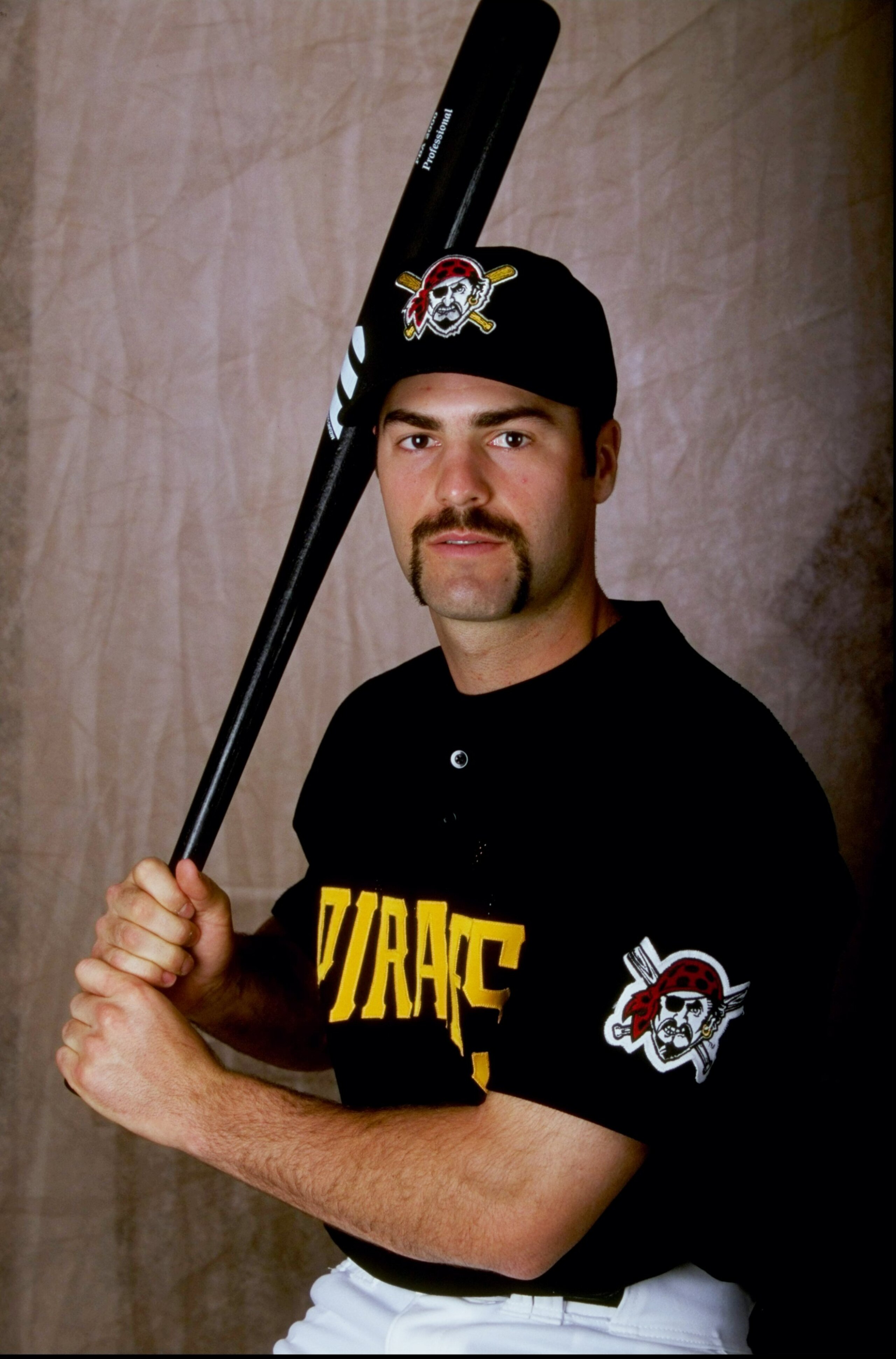 28 Feb 1999:  Outfielder Chad Hermansen #3 of the Pittsburgh Pirates poses for a studio portrait on Photo Day during Spring Training at the McKechnie Field in Bradenton, Florida. Mandatory Credit: Vincent Laforet  /Allsport
