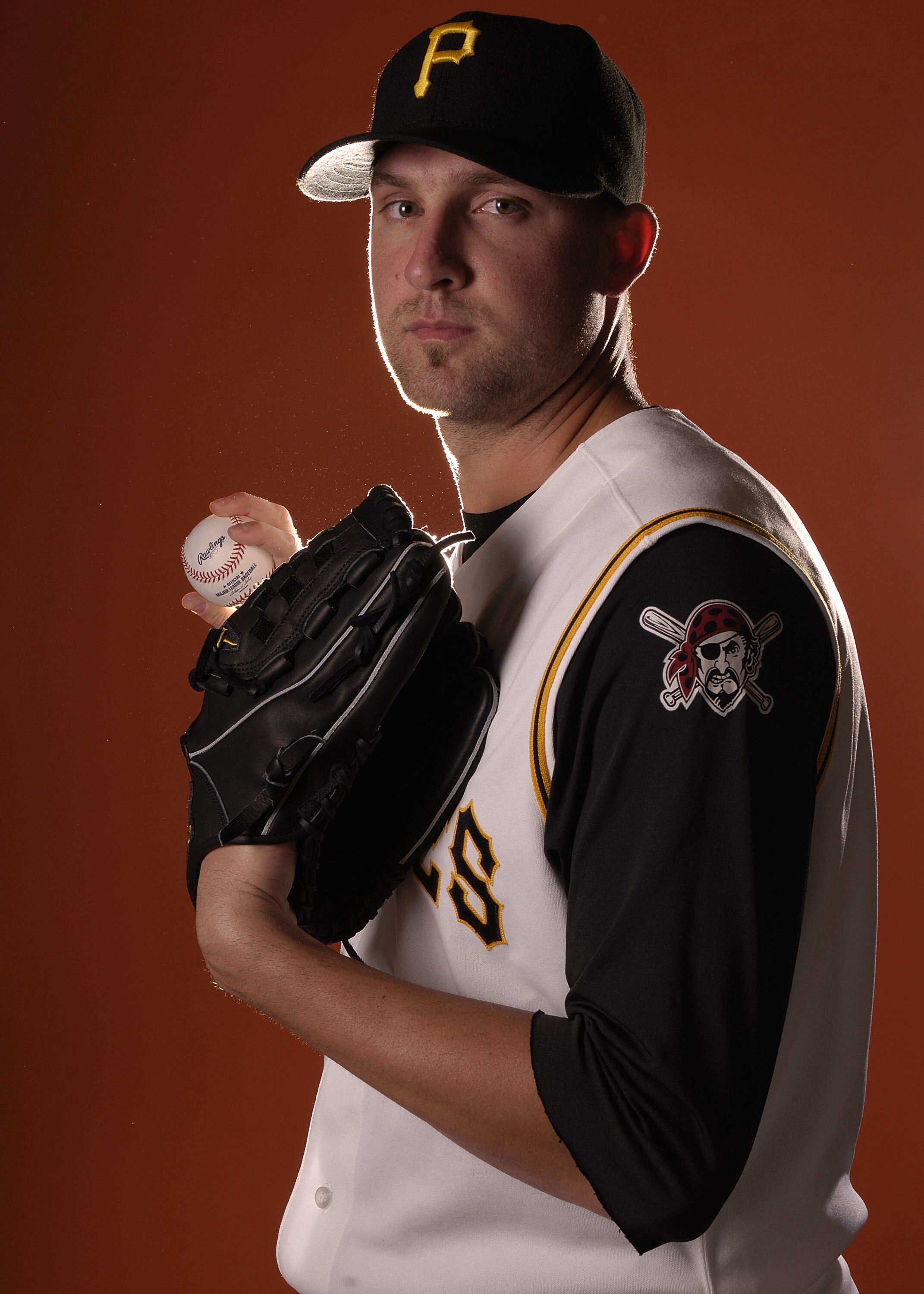 BRADENTON, FL - FEBRUARY 24:  Pitcher John Van Benschoten of the Pittsburgh Pirates enters a photo booth to take pictures during spring training media day on February 24, 2008 at Pirate City in Bradenton, Florida.  (Photo by Marc Serota/Getty Images)
