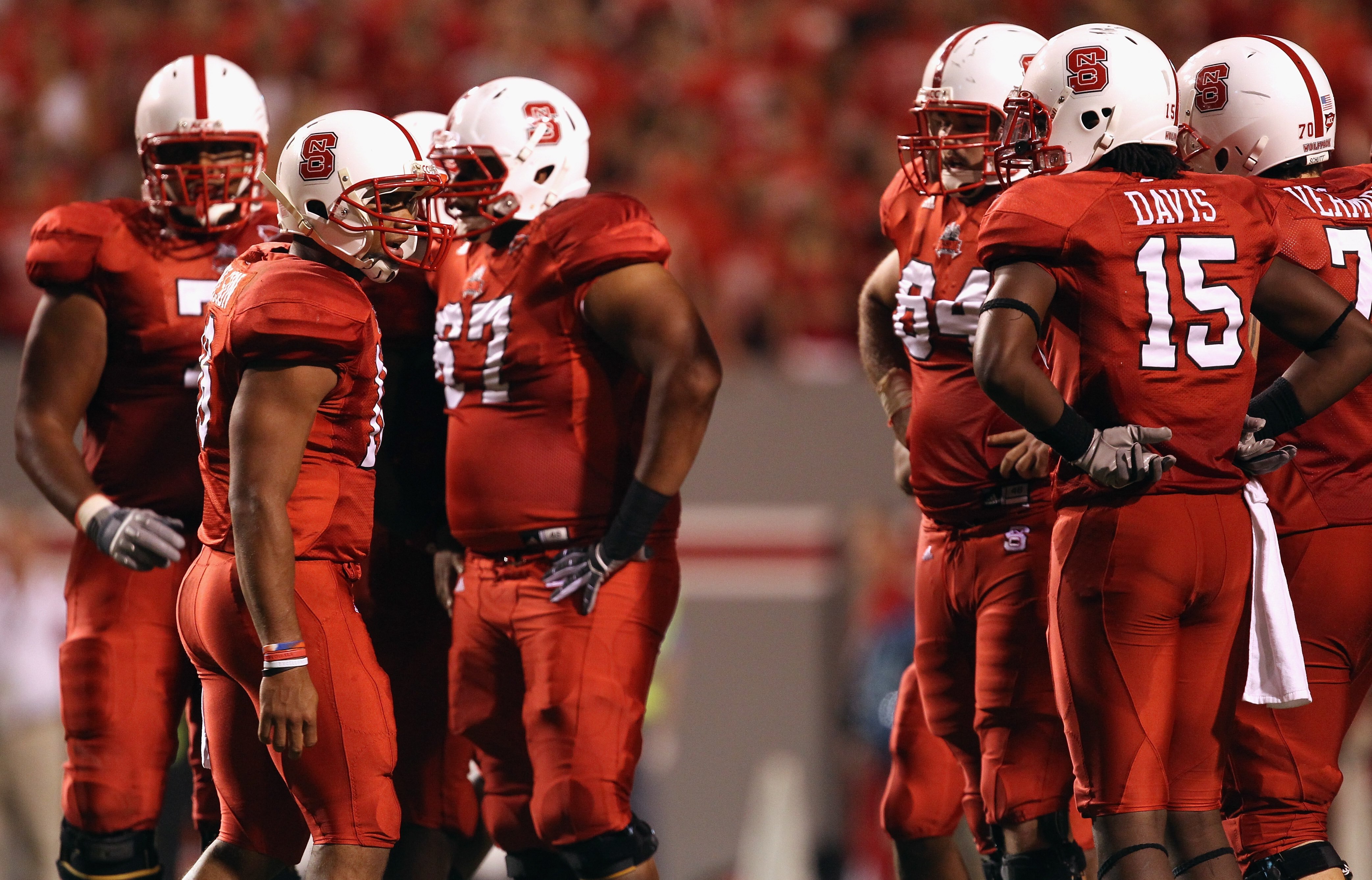 RALEIGH, NC - SEPTEMBER 16:  Russell Wilson #16 of the North Carolina State Wolfpack against the Cincinnati Bearcats during their game at Carter-Finley Stadium on September 16, 2010 in Raleigh, North Carolina.  (Photo by Streeter Lecka/Getty Images)