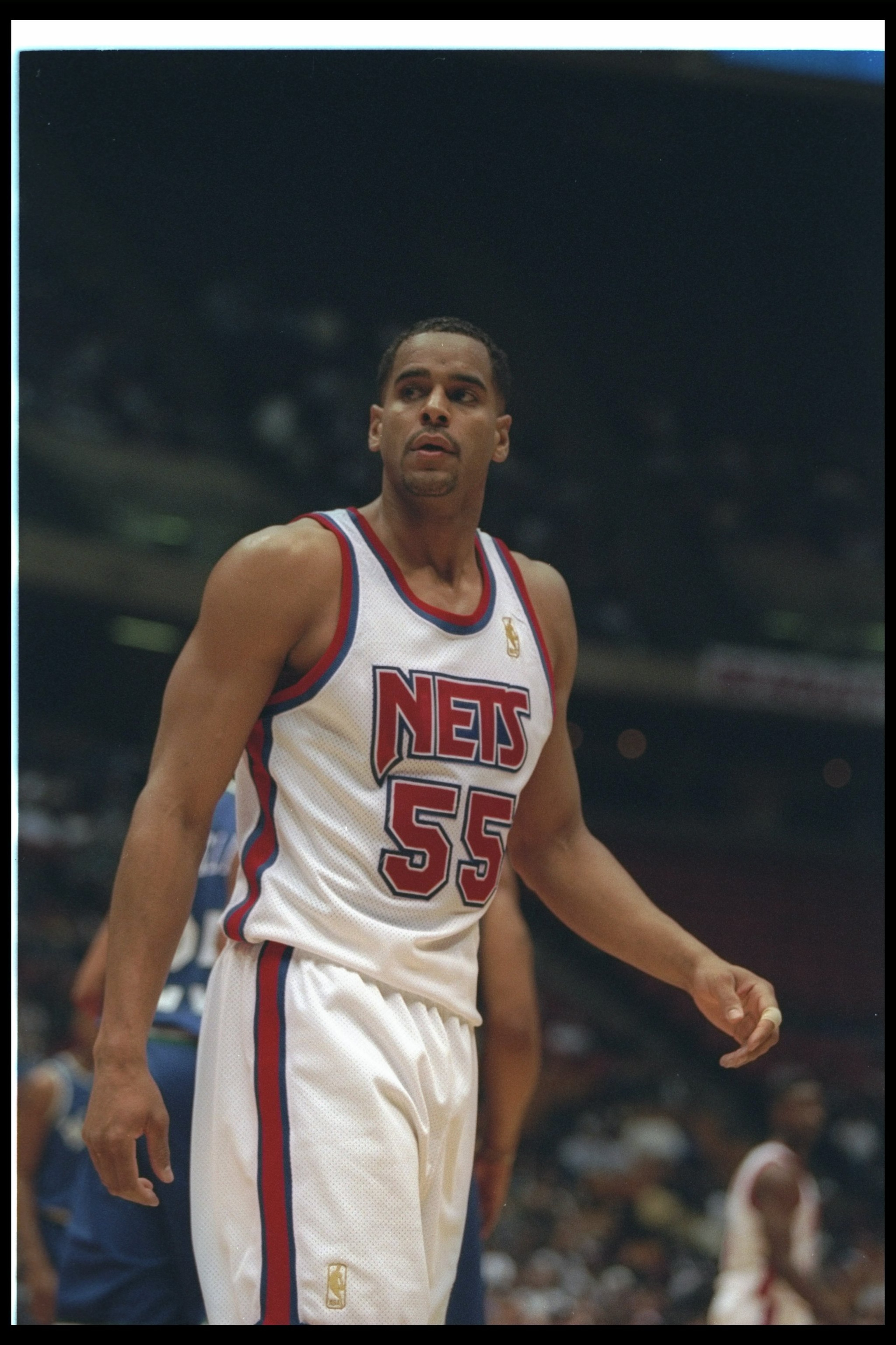 23 Nov 1996: Forward Jayson Williams of the New Jersey Nets looks on during a game against the Dallas Mavericks at the Continental Airlines Arena in East Rutherford, New Jersey. The Nets won the game, 114-95. Mandatory Credit: Al Bello /Allsport 23 Nov 1996: Forward Jayson Williams of the New Jersey Nets looks on during a game against the Dallas Mavericks at the Continental Airlines Arena in East Rutherford, New Jersey. The Nets won the game, 114-95. Mandatory Credit: Al Bello /Allsport