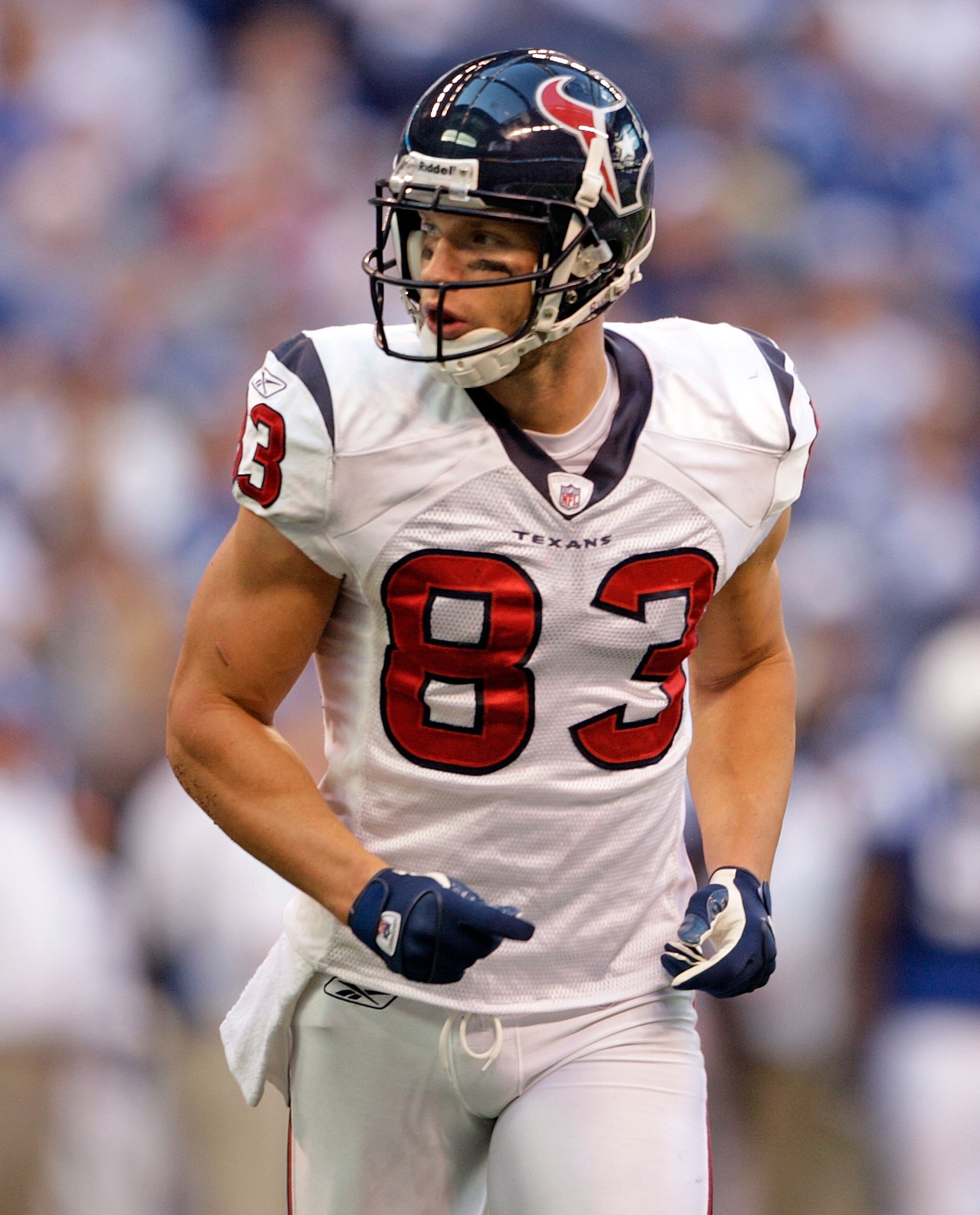INDIANAPOLIS - NOVEMBER 8:  Kevin Walter #83 of the Houston Texans is pictured during the NFL game against the Indianapolis Colts at Lucas Oil Stadium on November 8, 2009 in Indianapolis, Indiana. The Colts defeated the Texans 20-17. (Photo by Andy Lyons/