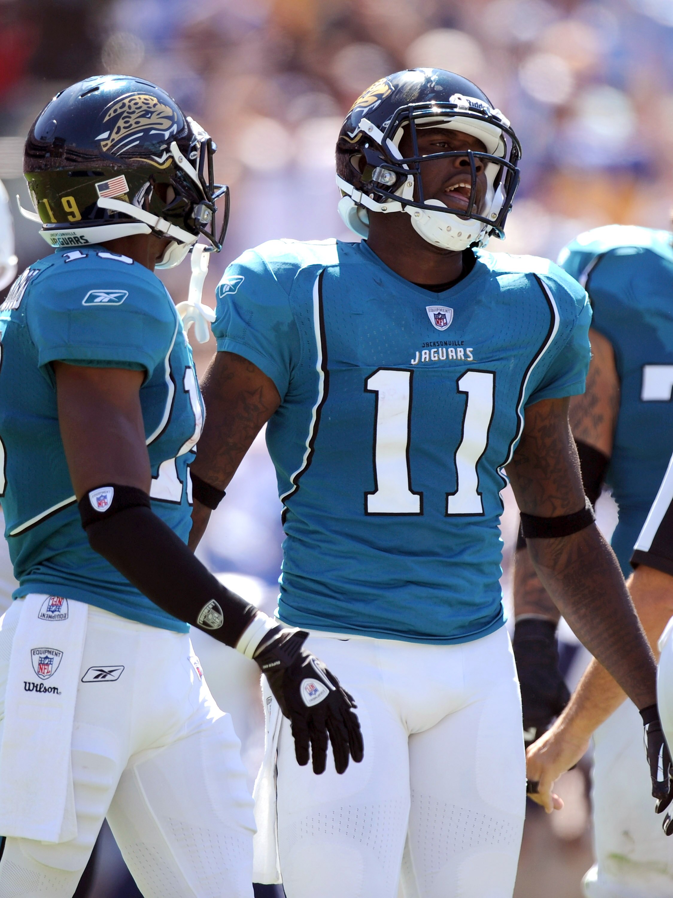 SAN DIEGO - SEPTEMBER 19:  Mike Sims Walker #11 of the Jacksonville Jaguars reacts to his fumble against the San Diego Chargers during the second quarter at Qualcomm Stadium on September 19, 2010 in San Diego, California.  (Photo by Harry How/Getty Images