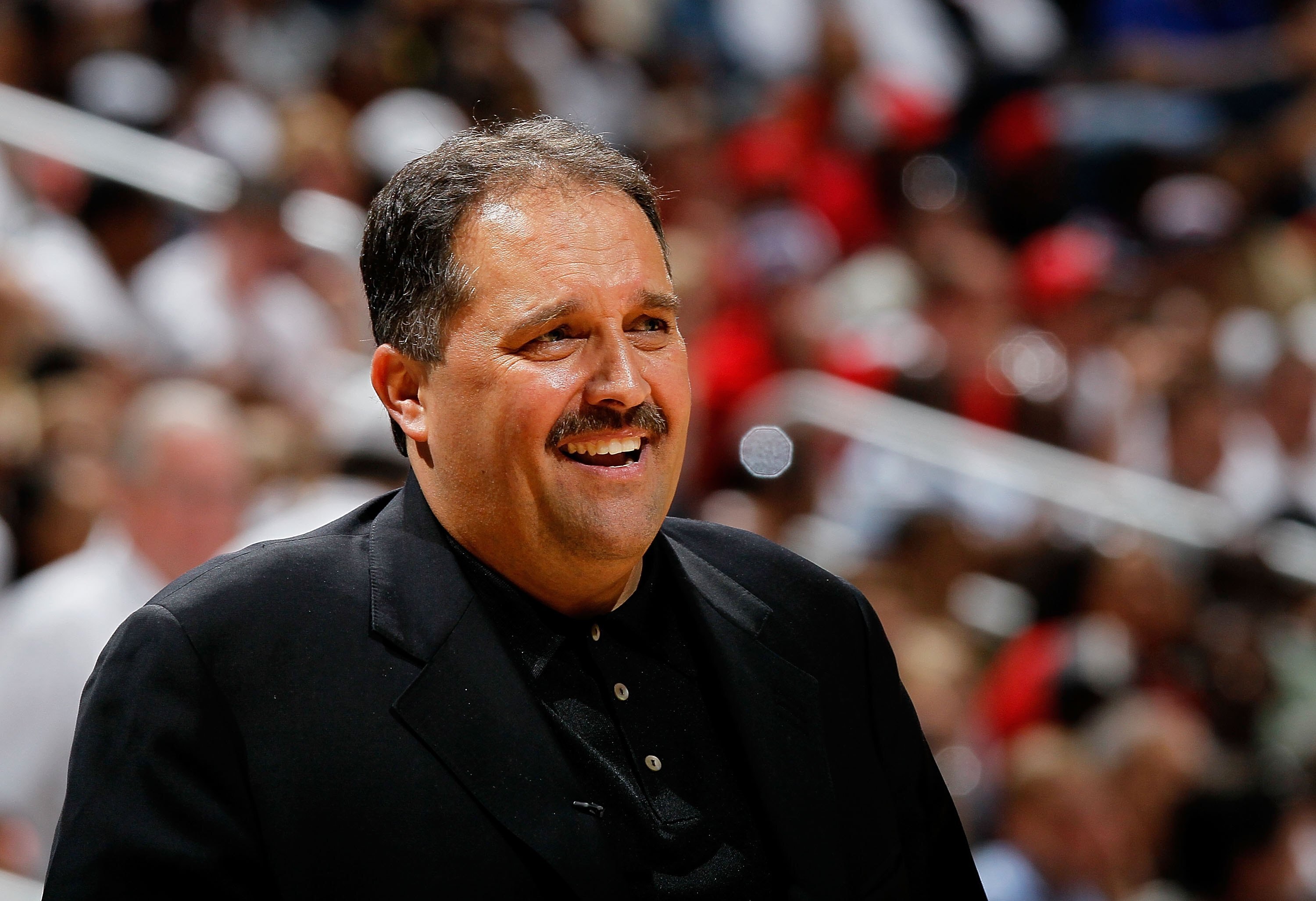 ATLANTA - MAY 08:  Head coach Stan Van Gundy of the Orlando Magic against the Atlanta Hawks during Game Three of the Eastern Conference Semifinals during the 2010 NBA Playoffs at Philips Arena on May 8, 2010 in Atlanta, Georgia.  NOTE TO USER: User expres