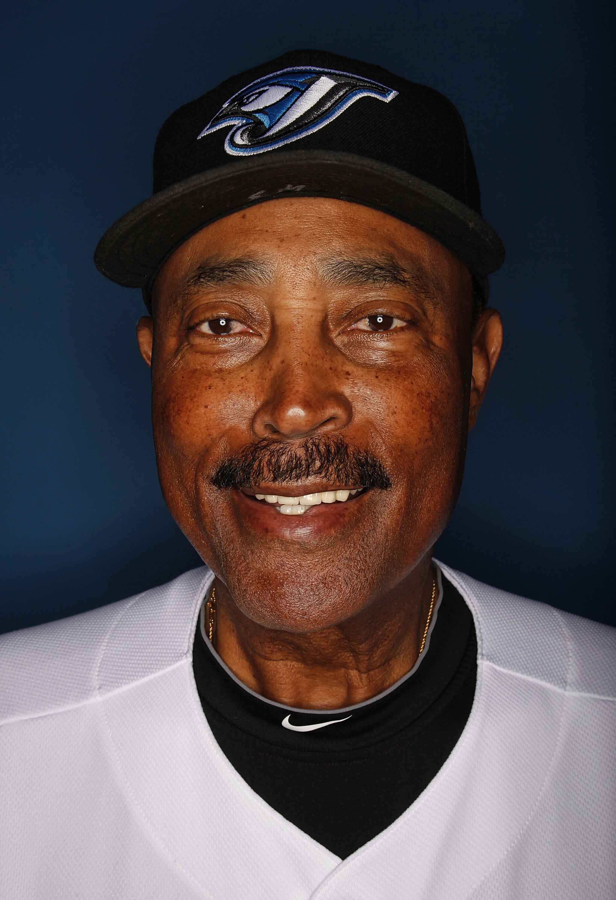 DUNEDIN, FL - MARCH 01:  Manager Cito Gaston #43  of the Toronto Blue Jays poses for photos during media day  on March 1, 2010 in Dunedin, Florida.  (Photo by Marc Serota/Getty Images)