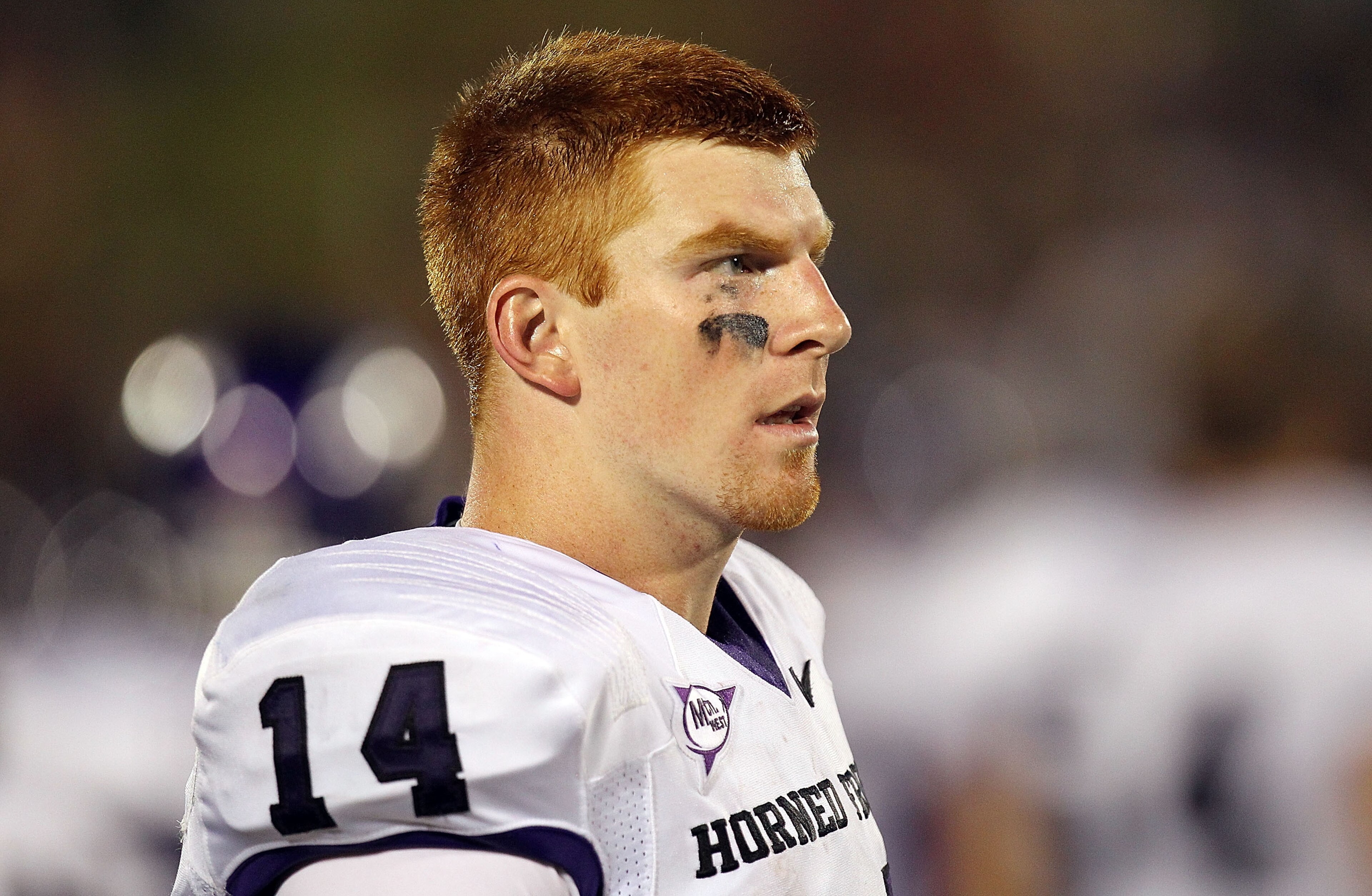 DALLAS - SEPTEMBER 24: Quarterback Andy Dalton #14 of the TCU Horned Frogs at Gerald J. Ford Stadium on September 24, 2010 in Dallas, Texas. (Photo by Ronald Martinez/Getty Images) DALLAS - SEPTEMBER 24: Quarterback Andy Dalton #14 of the TCU Horned Frogs at Gerald J. Ford Stadium on September 24, 2010 in Dallas, Texas. (Photo by Ronald Martinez/Getty Images)