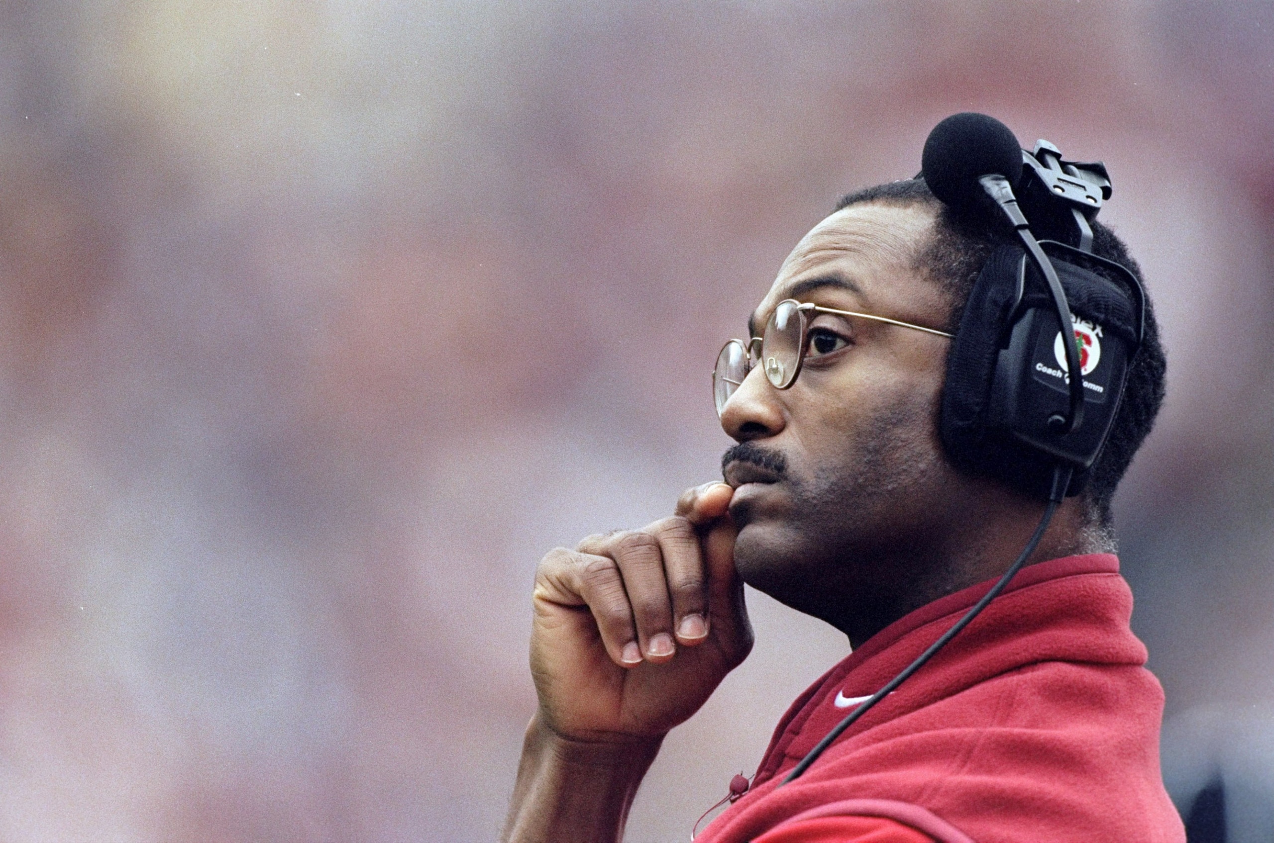 21 Nov 1998: A portrait of Tyrone Willingham head coach of Stanford University taken as he watches the field during the game against the California Golden Bears at Memorial Stadium in Berkeley, California. Stanford defeated California 10-3. Mandatory Cred