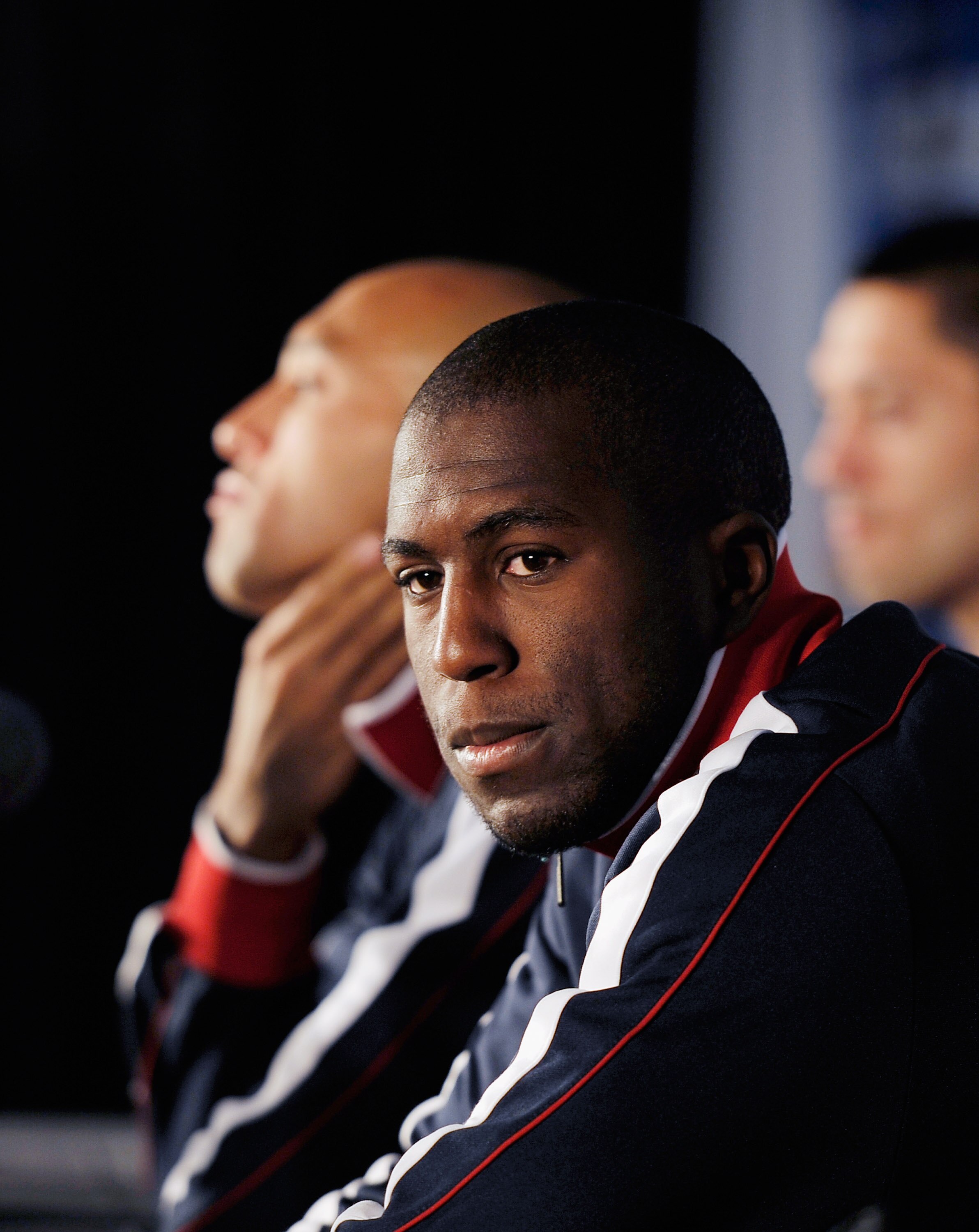 PRETORIA, SOUTH AFRICA - JUNE 20:  Forward Jozy Altidore of US national football team waits for the start of a press conference at Irene Farm on June 20, 2010 in Irene near Pretoria, South Africa. The USA will play their next World Cup Group C match again