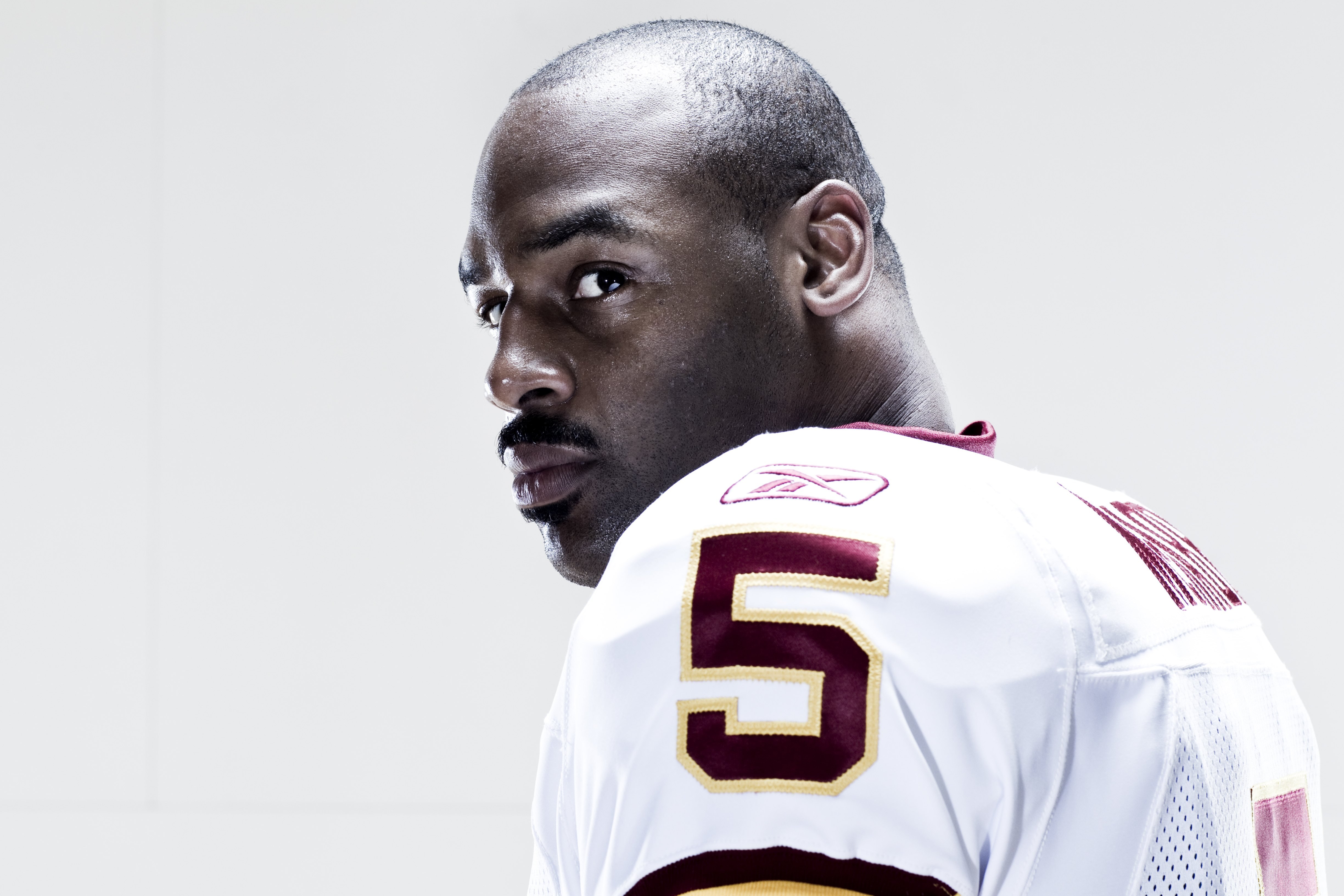 ASHBURN, VA - APRIL 15:  Washington Redskins Donovan McNabb poses for portraits at the Washington Redskins training facility on April 15, 2010 in Ashburn, Virginia  (Photo by Chris McGrath/Getty Images)