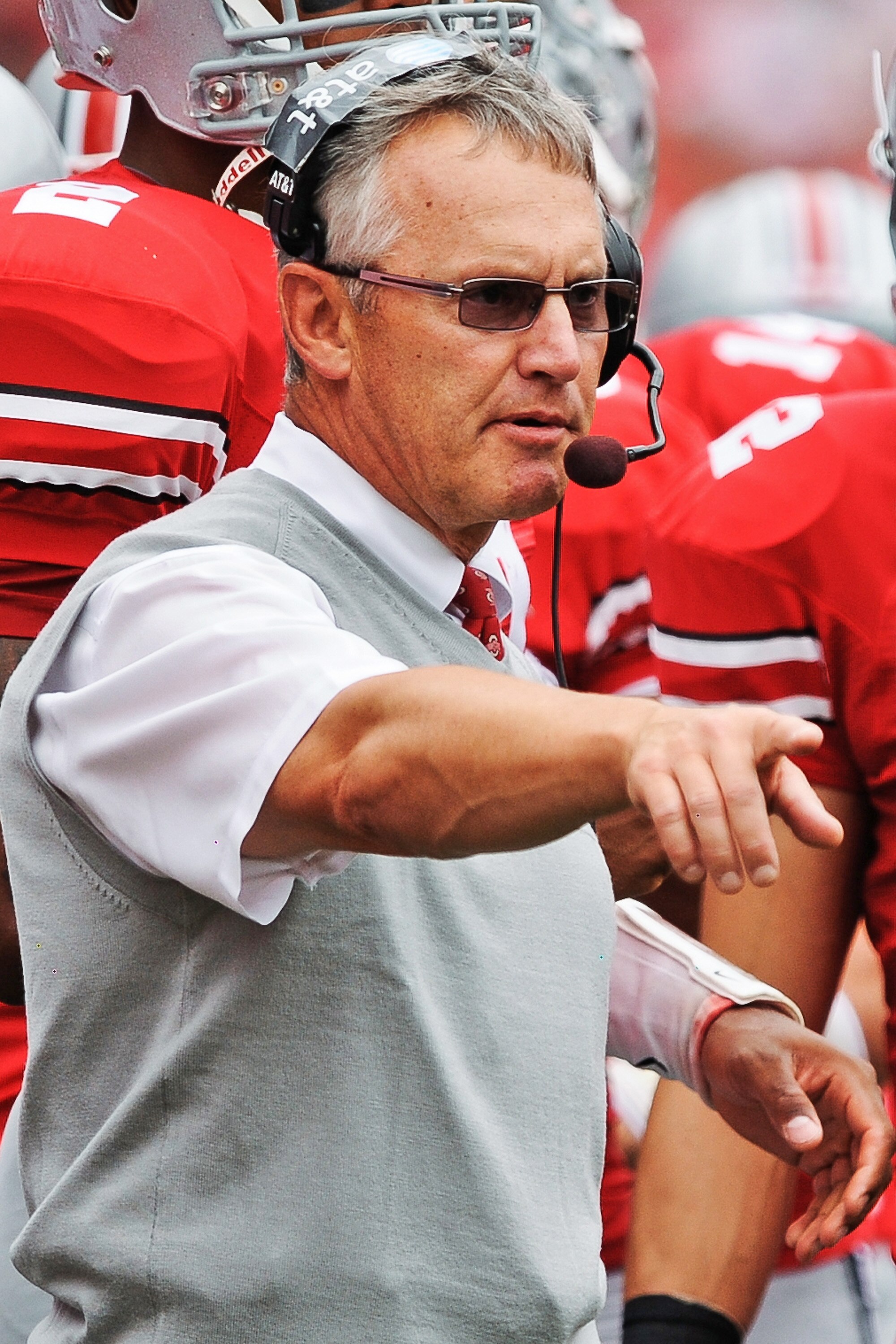 COLUMBUS, OH - SEPTEMBER 11:  Head Coach Jim Tressel of the Ohio State Buckeyes watches his team play against the Miami Hurricanes at Ohio Stadium on September 11, 2010 in Columbus, Ohio.  (Photo by Jamie Sabau/Getty Images)