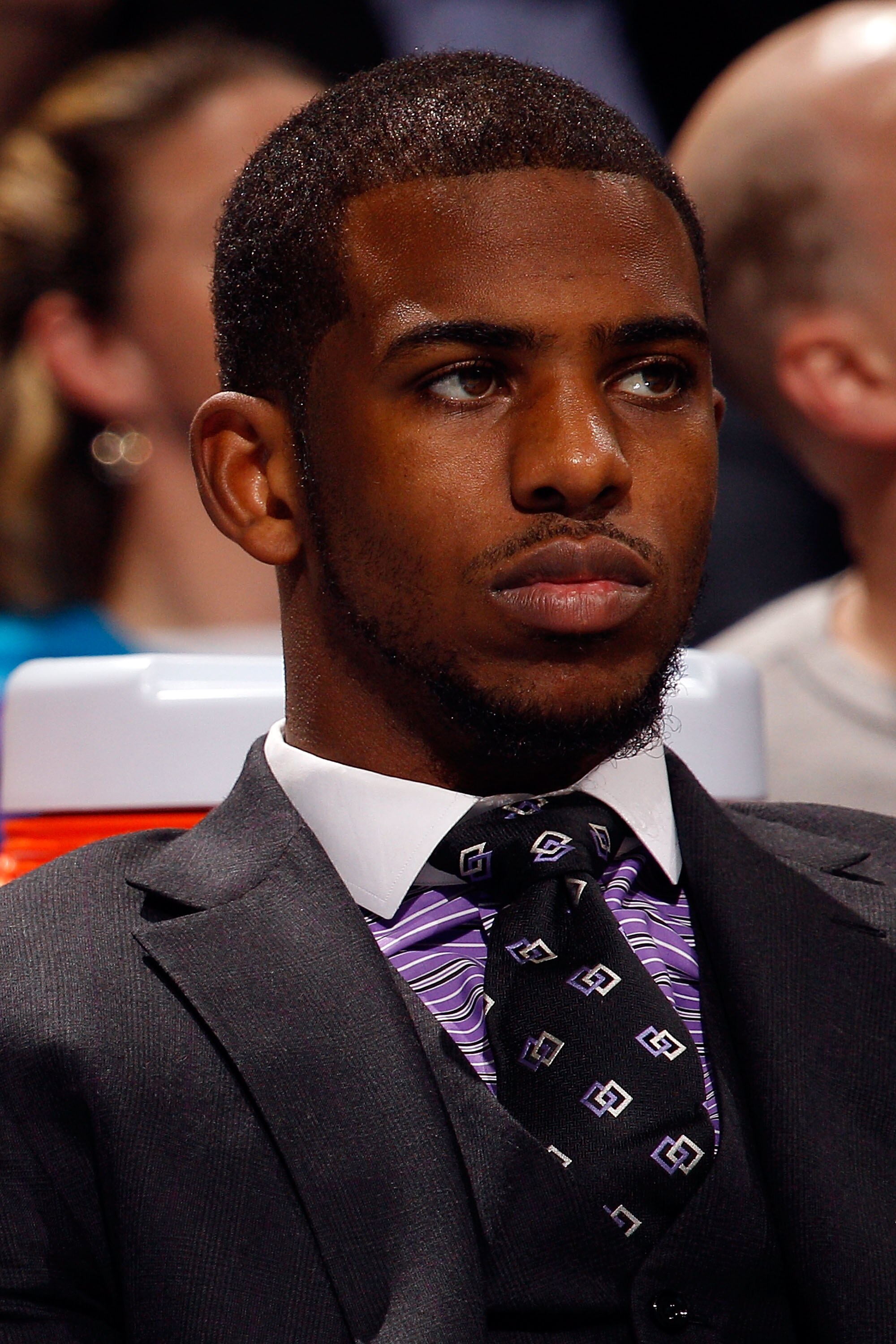 NEW ORLEANS - FEBRUARY 01:  Chris Paul #3 of the New Orleans Hornets sits on the bench with an injury during the second half of the game against the Phoenix Suns at the New Orleans Arena on February 1, 2010 in New Orleans, Louisiana.  The Suns defeated th