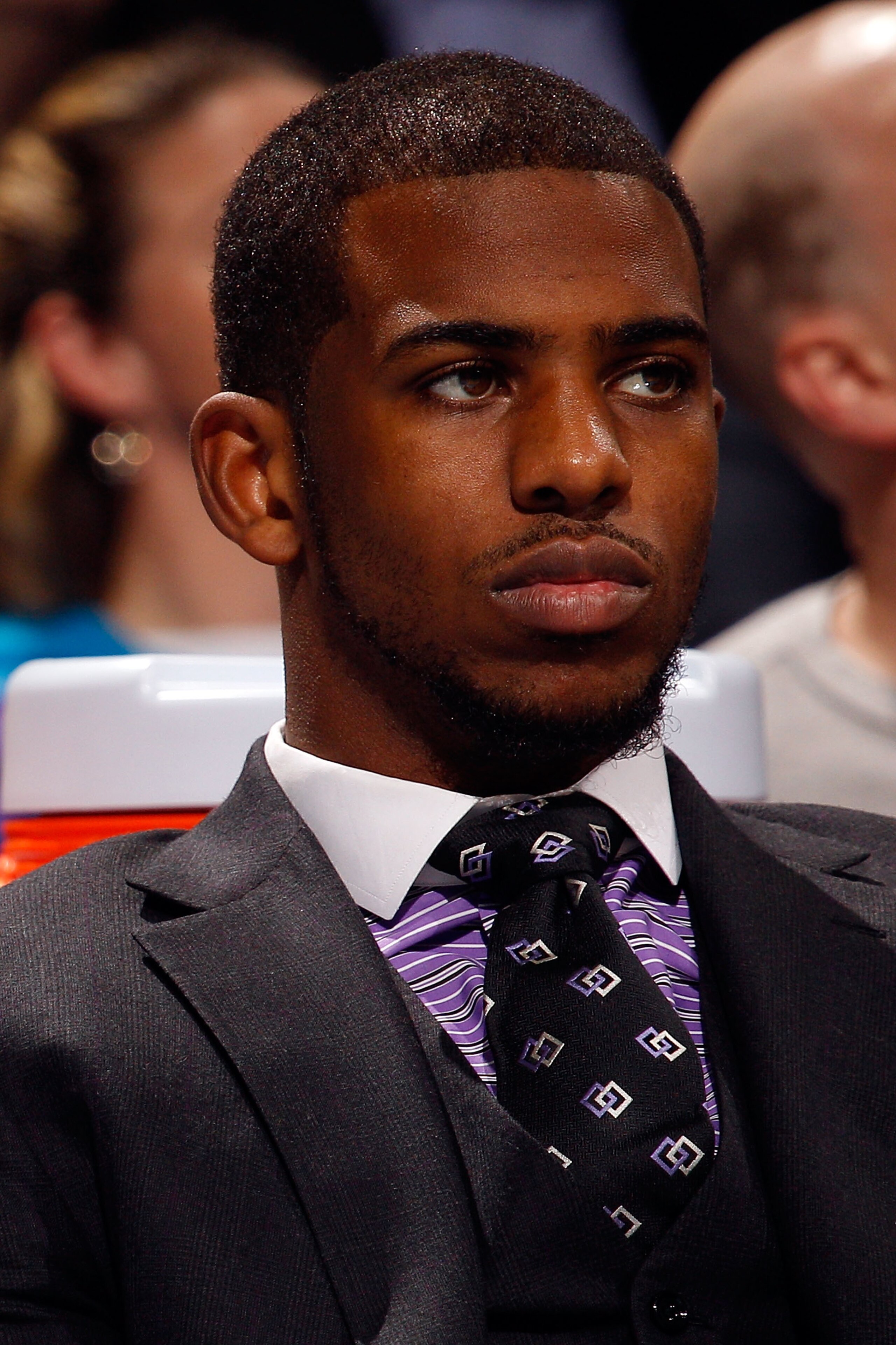 NEW ORLEANS - FEBRUARY 01:  Chris Paul #3 of the New Orleans Hornets sits on the bench with an injury during the second half of the game against the Phoenix Suns at the New Orleans Arena on February 1, 2010 in New Orleans, Louisiana.  The Suns defeated th