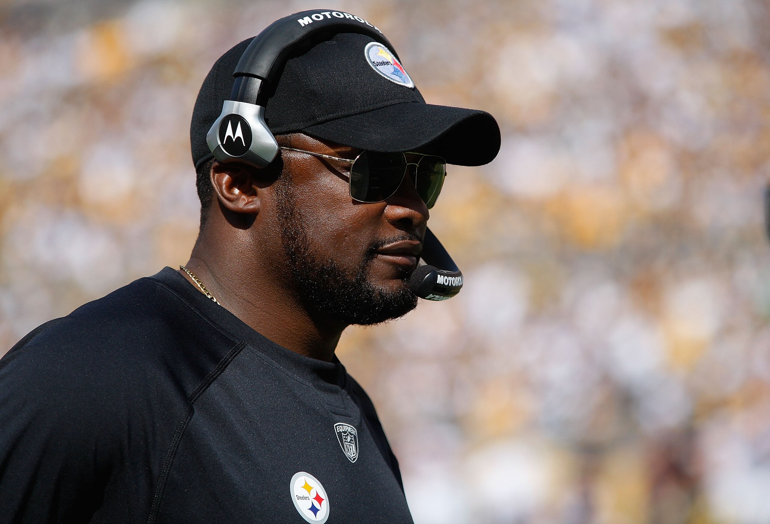 PITTSBURGH - SEPTEMBER 12:  Head coach Mike Tomlin of the Pittsburgh Steelers watches his team play against the Atlanta Falcons during the NFL season opener game on September 12, 2010 at Heinz Field in Pittsburgh, Pennsylvania.  (Photo by Jared Wickerham/