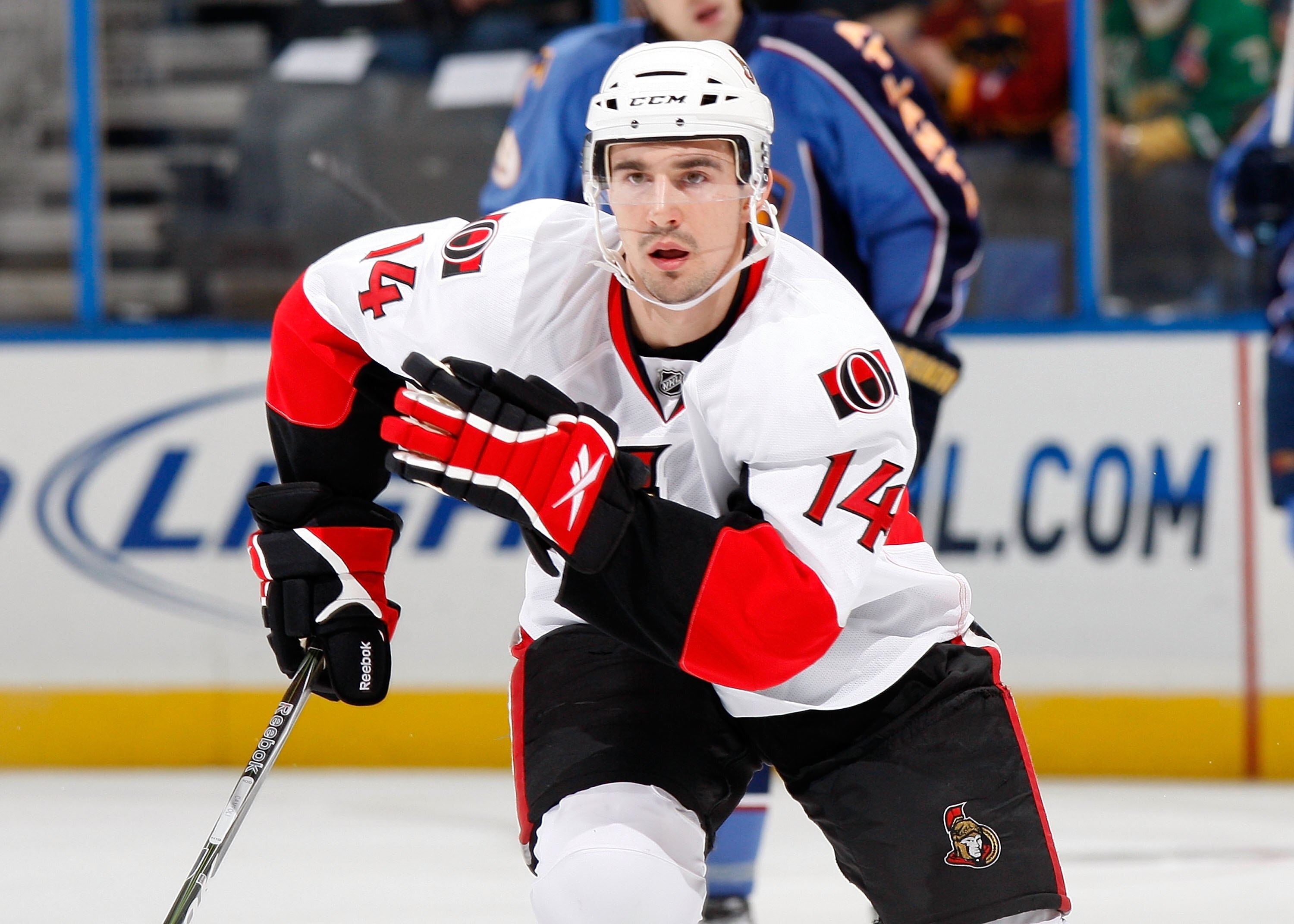 ATLANTA - JANUARY 12:  Chris Campoli #14 of the Ottawa Senators against the Atlanta Thrashers at Philips Arena on January 12, 2010 in Atlanta, Georgia.  (Photo by Kevin C. Cox/Getty Images)