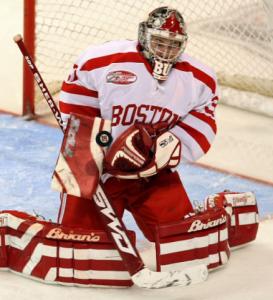 Goalie Kieren Millan - taken from boston.com