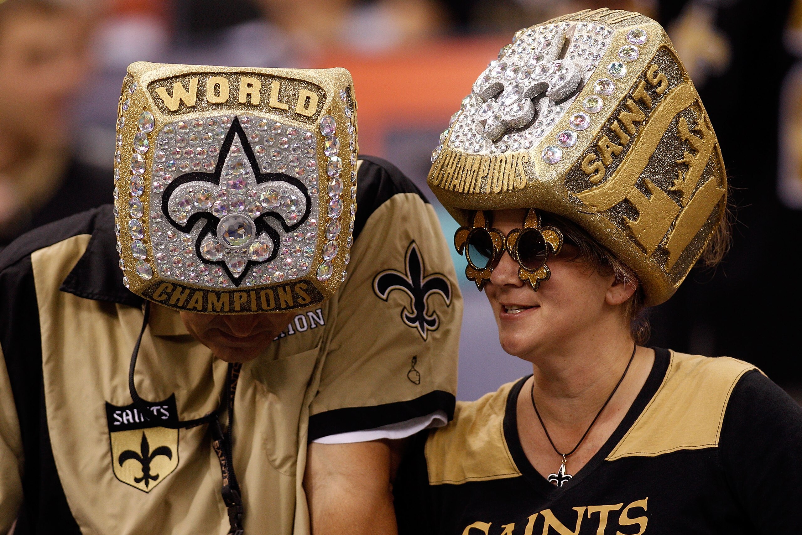 NEW ORLEANS - SEPTEMBER 26: Saints fans watch the game between the New Orleans Saints and the Atlanta Falcons at the Louisiana Superdome on September 26, 2010 in New Orleans, Louisiana. (Photo by Chris Graythen/Getty Images) NEW ORLEANS - SEPTEMBER 26: Saints fans watch the game between the New Orleans Saints and the Atlanta Falcons at the Louisiana Superdome on September 26, 2010 in New Orleans, Louisiana. (Photo by Chris Graythen/Getty Images)