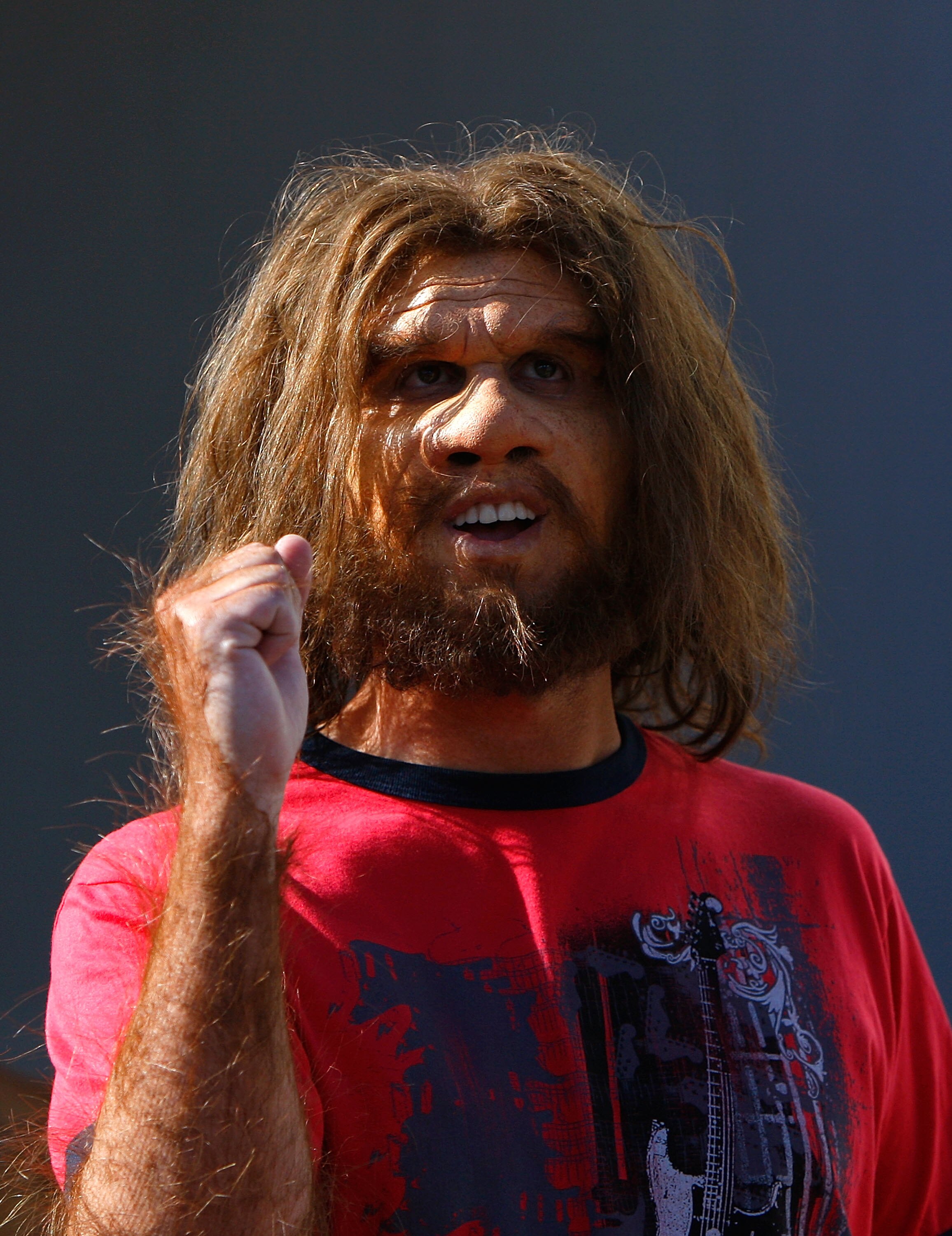 JACKSONVILLE, FL - OCTOBER 31:  The GEICO Caveman looks on before the game between the Florida Gators and the Georgia Bulldogs at Jacksonville Municipal Stadium on October 31, 2009 in Jacksonville, Florida.  (Photo by Kevin C. Cox/Getty Images)
