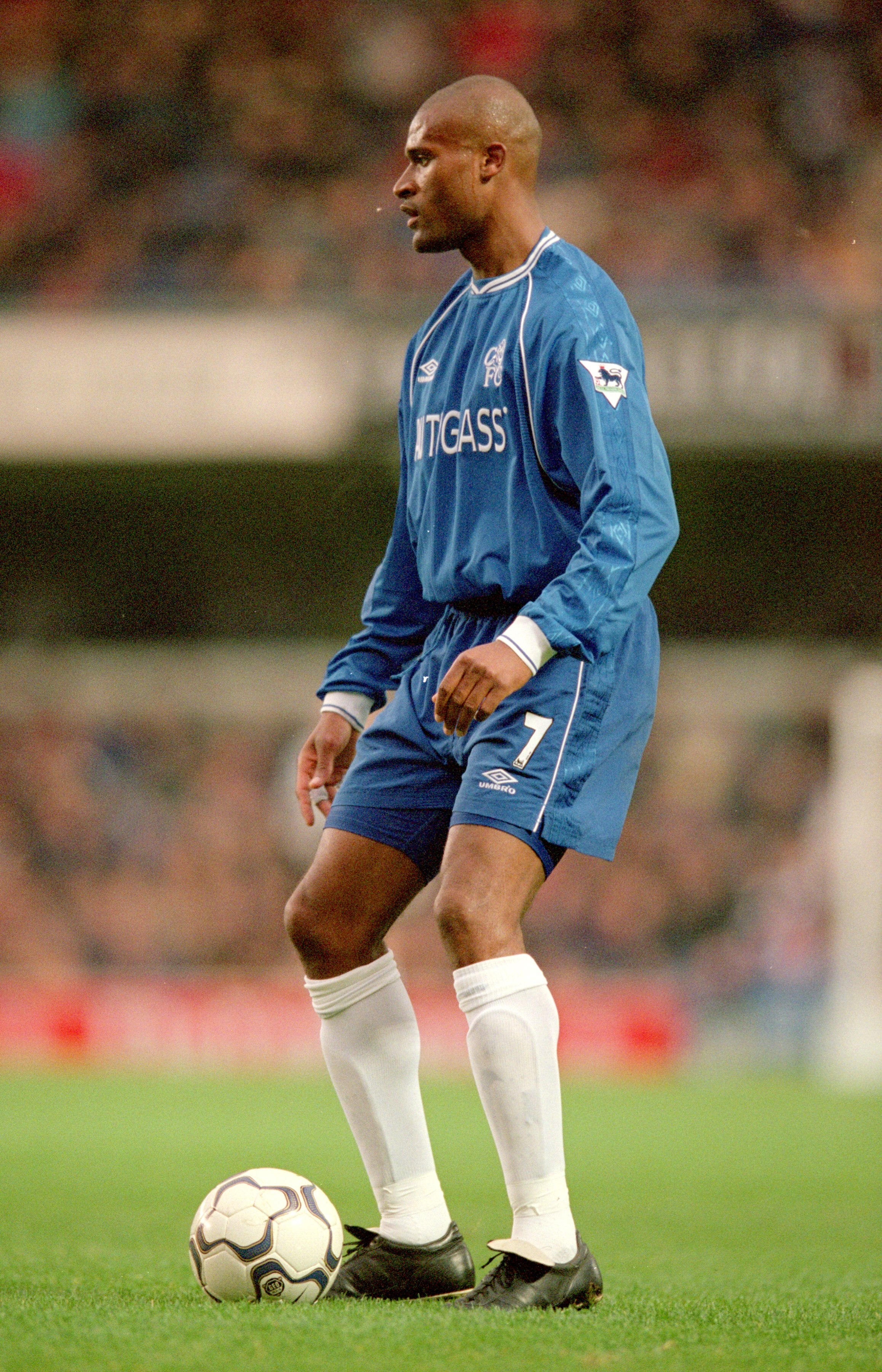 21 Oct 2000:  Winston Bogarde of Chelsea in action during the FA Carling Premiership match against Coventry City played at Stamford Bridge, in London. Chelsea won the match 6-1. \ Mandatory Credit: Clive Brunskill /Allsport