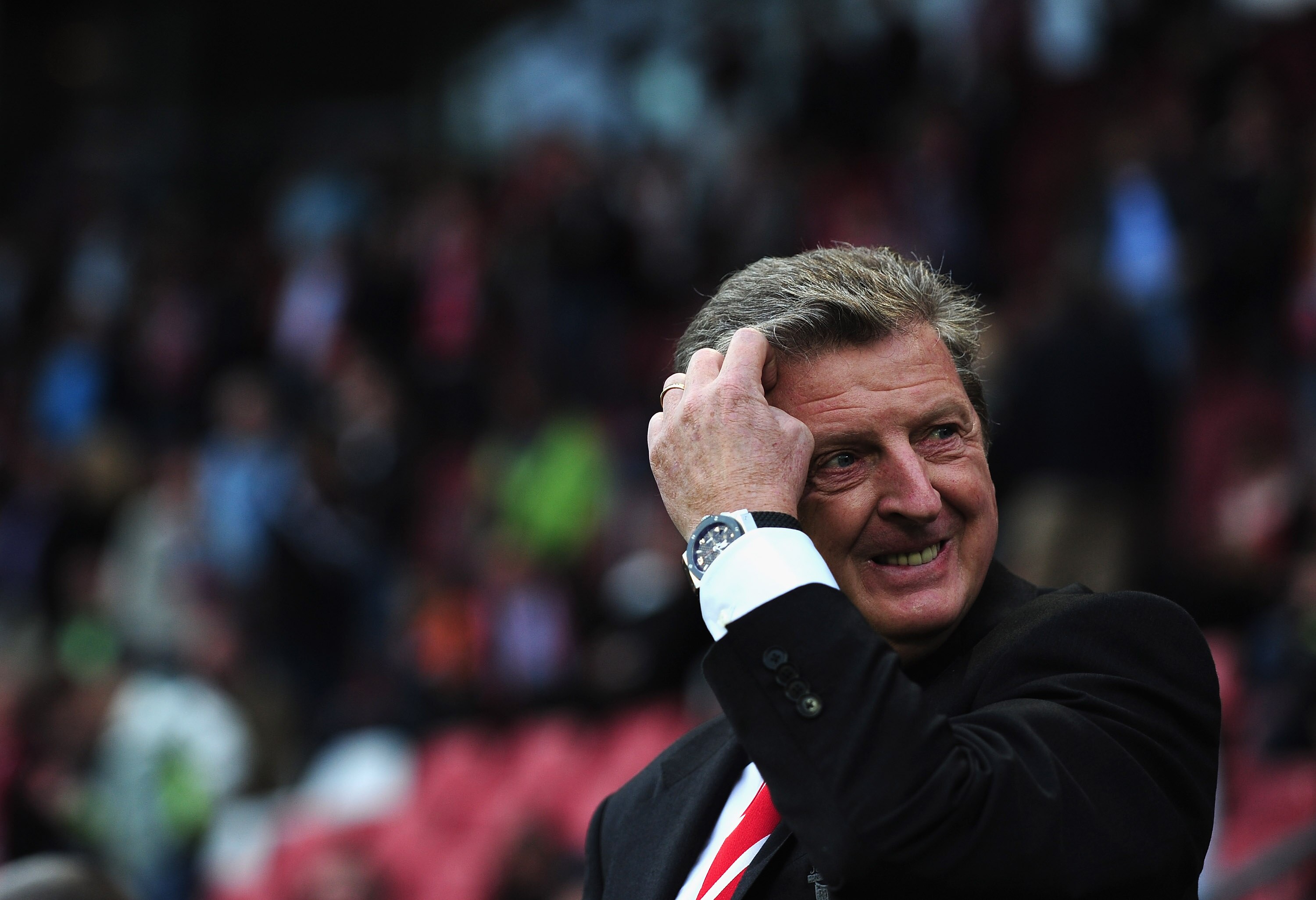 UTRECHT, NETHERLANDS - SEPTEMBER 30:  Roy Hodgson, manager of Liverpool looks on during the UEFA Europa League match between FC Utrecht and Liverpool at the Stadion Galgenwaard on September 30, 2010 in Utrecht, Netherlands.  (Photo by Jamie McDonald/Getty