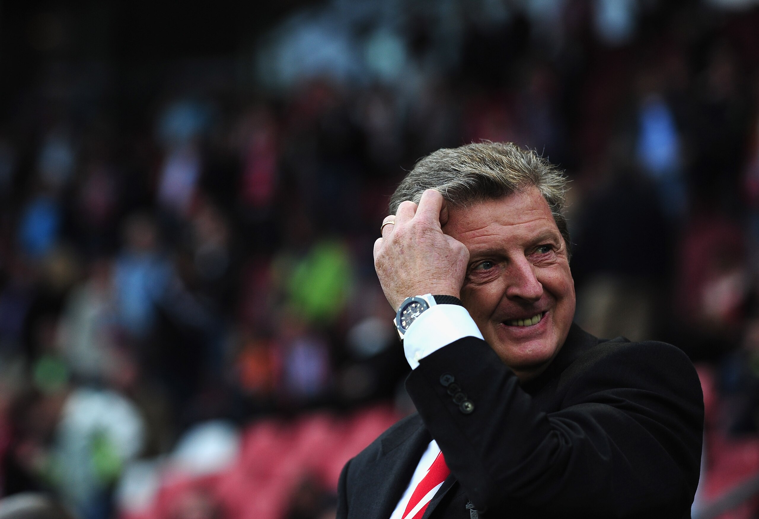 UTRECHT, NETHERLANDS - SEPTEMBER 30:  Roy Hodgson, manager of Liverpool looks on during the UEFA Europa League match between FC Utrecht and Liverpool at the Stadion Galgenwaard on September 30, 2010 in Utrecht, Netherlands.  (Photo by Jamie McDonald/Getty