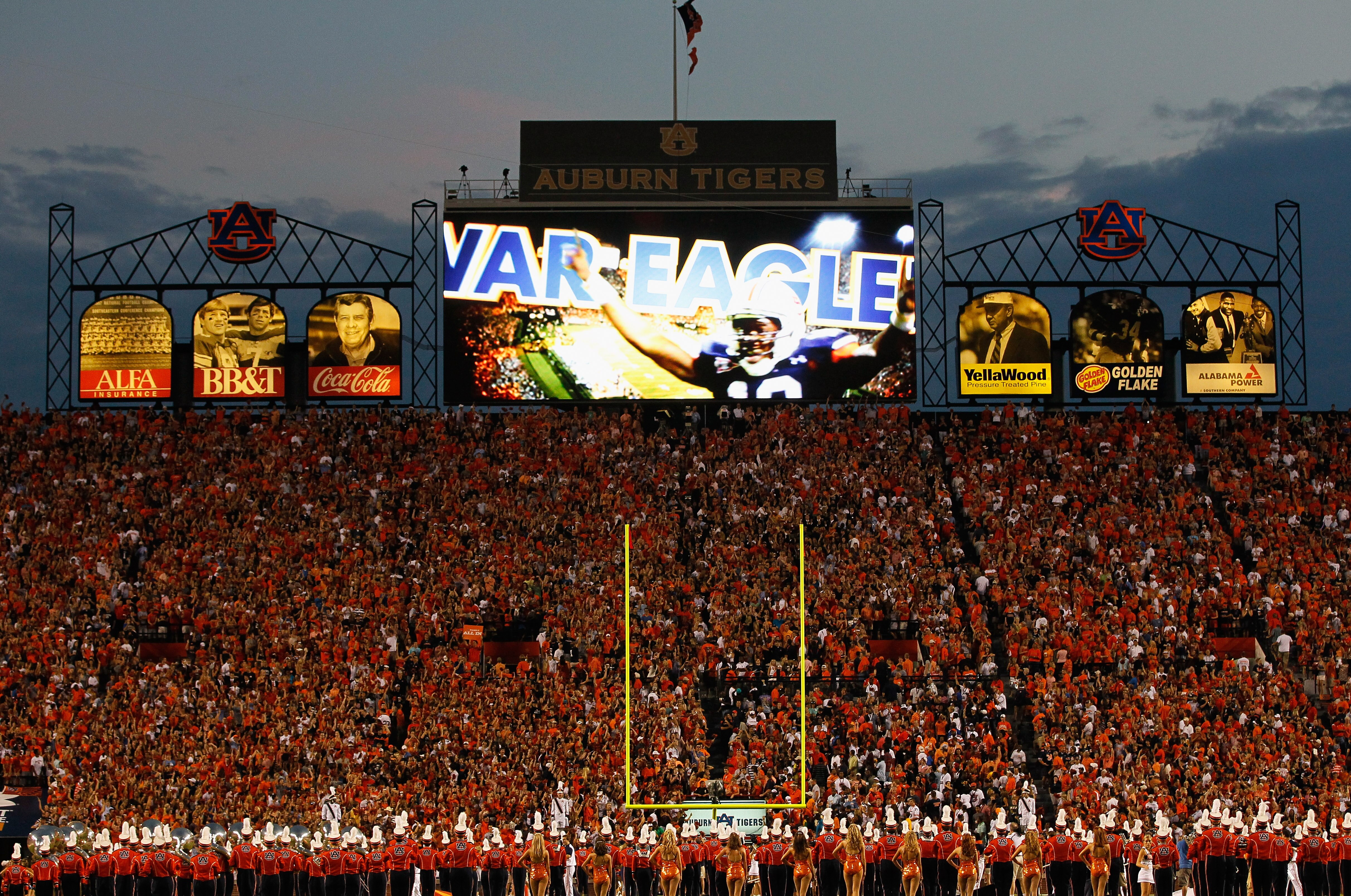 AUBURN, AL - SEPTEMBER 25:  The Auburn Tigers prepare to enter the field to face the South Carolina Gamecocks at Jordan-Hare Stadium on September 25, 2010 in Auburn, Alabama.  (Photo by Kevin C. Cox/Getty Images)