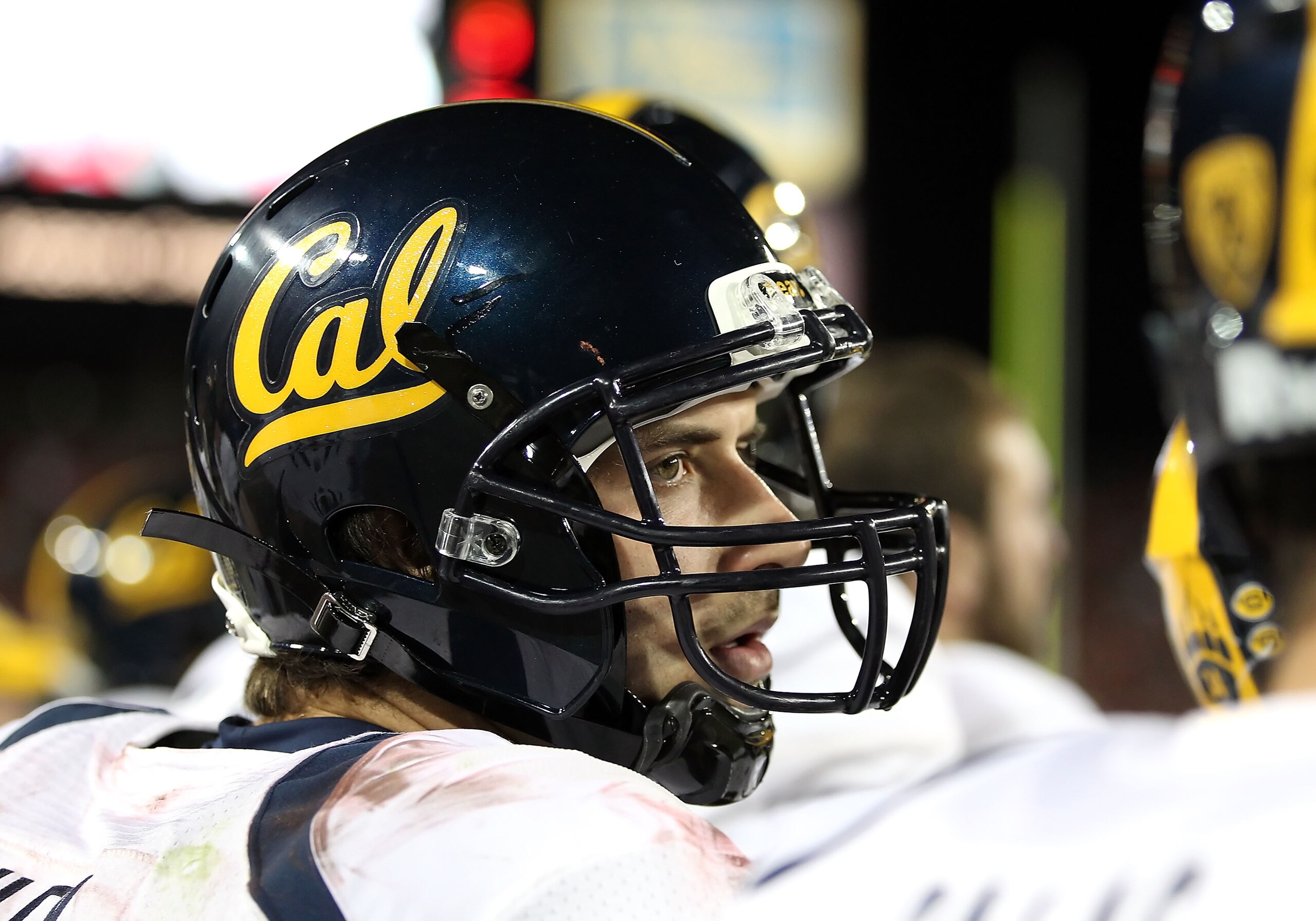 TUCSON, AZ - SEPTEMBER 25: Quarterback Kevin Riley #13 of the California Golden Bears watches from the sidelines during the college football game against the Arizona Wildcats at Arizona Stadium on September 25, 2010 in Tucson, Arizona. The Wildcats defea TUCSON, AZ - SEPTEMBER 25: Quarterback Kevin Riley #13 of the California Golden Bears watches from the sidelines during the college football game against the Arizona Wildcats at Arizona Stadium on September 25, 2010 in Tucson, Arizona. The Wildcats defea