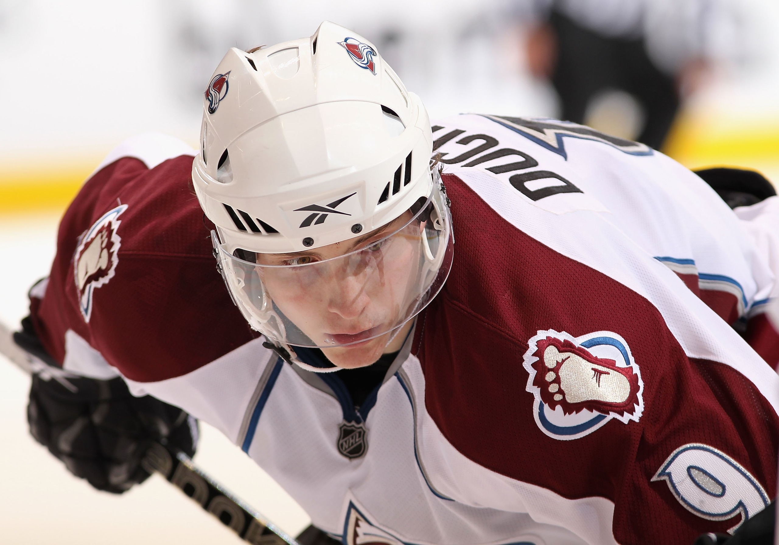 GLENDALE, AZ - MARCH 04:  Matt Duchene #9 of the Colorado Avalanche during the NHL game against the Phoenix Coyotes at Jobing.com Arena on March 4, 2010 in Glendale, Arizona.  The Coyotes defeated the Avalanche 3-1.  (Photo by Christian Petersen/Getty Ima
