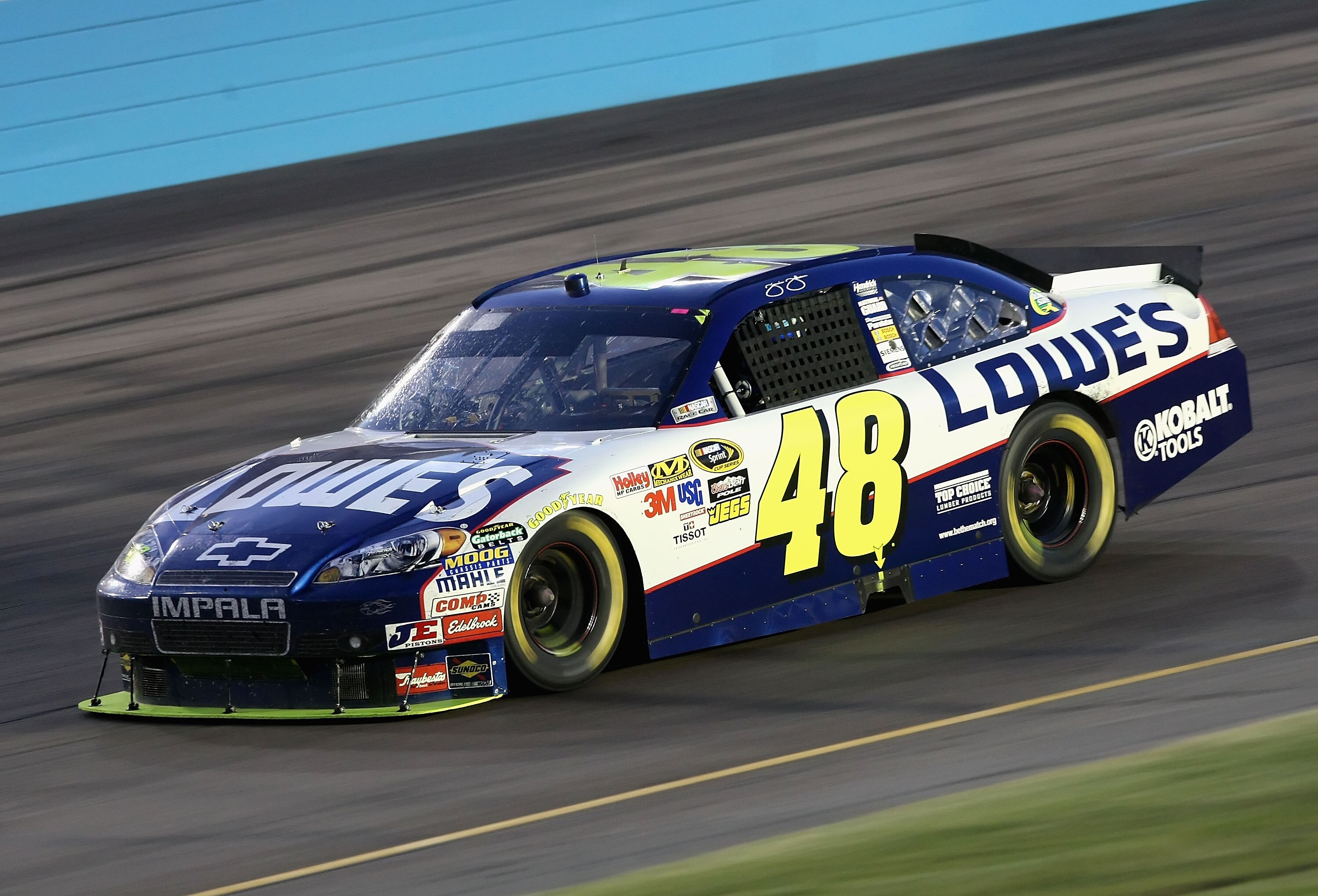 PHOENIX - APRIL 10:  Jimmie Johnson, driver of the #48 Lowe's Chevrolet, drives during the NASCAR Sprint Cup Series SUBWAY Fresh Fit 600 at Phoenix International Raceway on April 10, 2010 in Phoenix, Arizona.  (Photo by Christian Petersen/Getty Images)