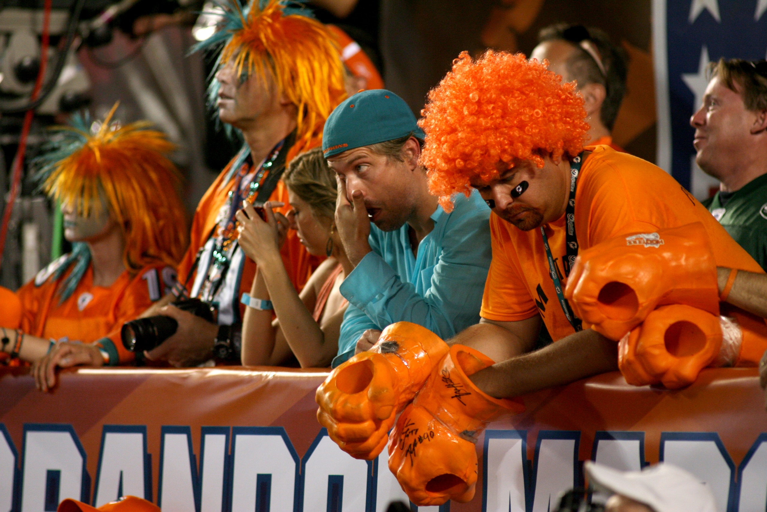 MIAMI - SEPTEMBER 26: Fans watch as the New York Jets play against the Miami Dolphins at Sun Life Stadium on September 26, 2010 in Miami, Florida. The Jets won 31-23. (Photo by Marc Serota/Getty Images) MIAMI - SEPTEMBER 26: Fans watch as the New York Jets play against the Miami Dolphins at Sun Life Stadium on September 26, 2010 in Miami, Florida. The Jets won 31-23. (Photo by Marc Serota/Getty Images)