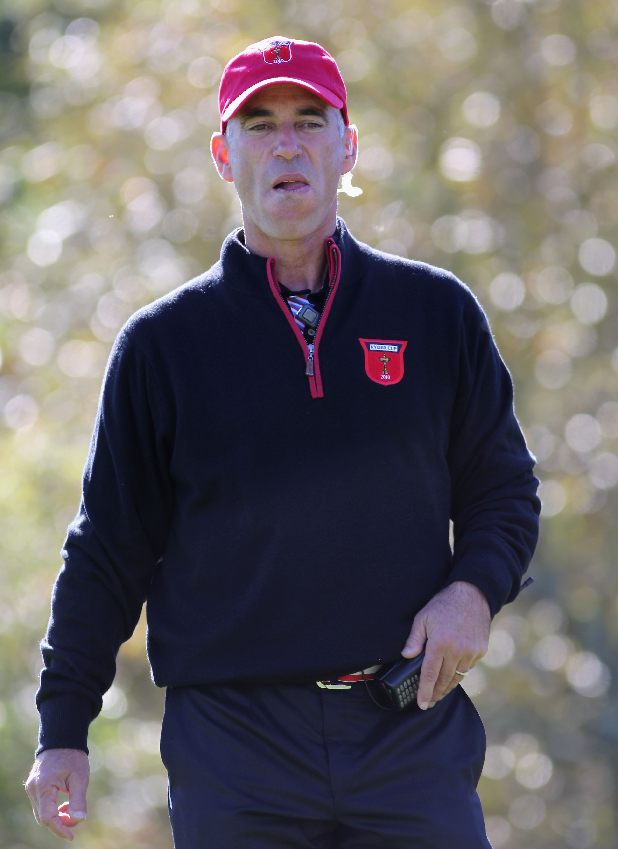 NEWPORT, WALES - OCTOBER 04:  USA Captain Corey Pavin looks on in the singles matches during the 2010 Ryder Cup at the Celtic Manor Resort on October 4, 2010 in Newport, Wales.  (Photo by Jamie Squire/Getty Images)