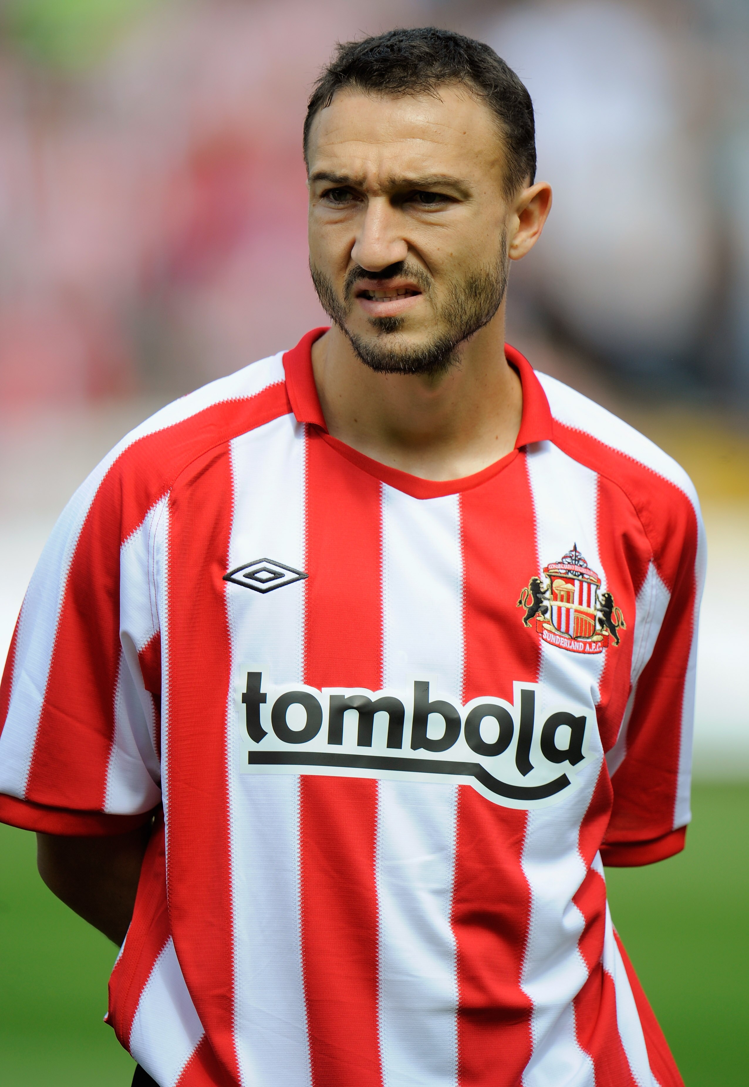 DARLINGTON, ENGLAND - JULY 17:  Steed Malbranque of Sunderland looks on during the pre-season friendly match between Darlington and Sunderland at the Northern Echo Arena on July 17, 2010 in Darlington, England.  (Photo by Michael Regan/Getty Images)