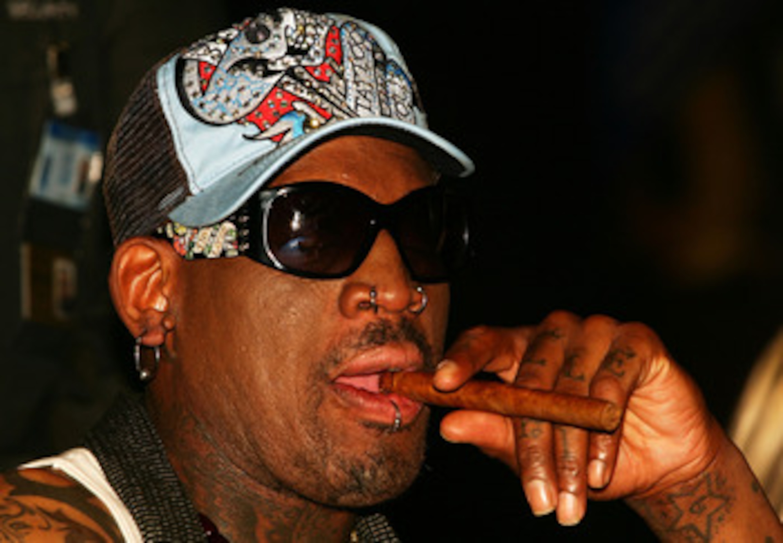 SYDNEY, AUSTRALIA - MARCH 20:  Dennis Rodman attends the Battle of the Codes poker game held at Star City March 20, 2008 in Sydney, Australia.  (Photo by Matt King/Getty Images)