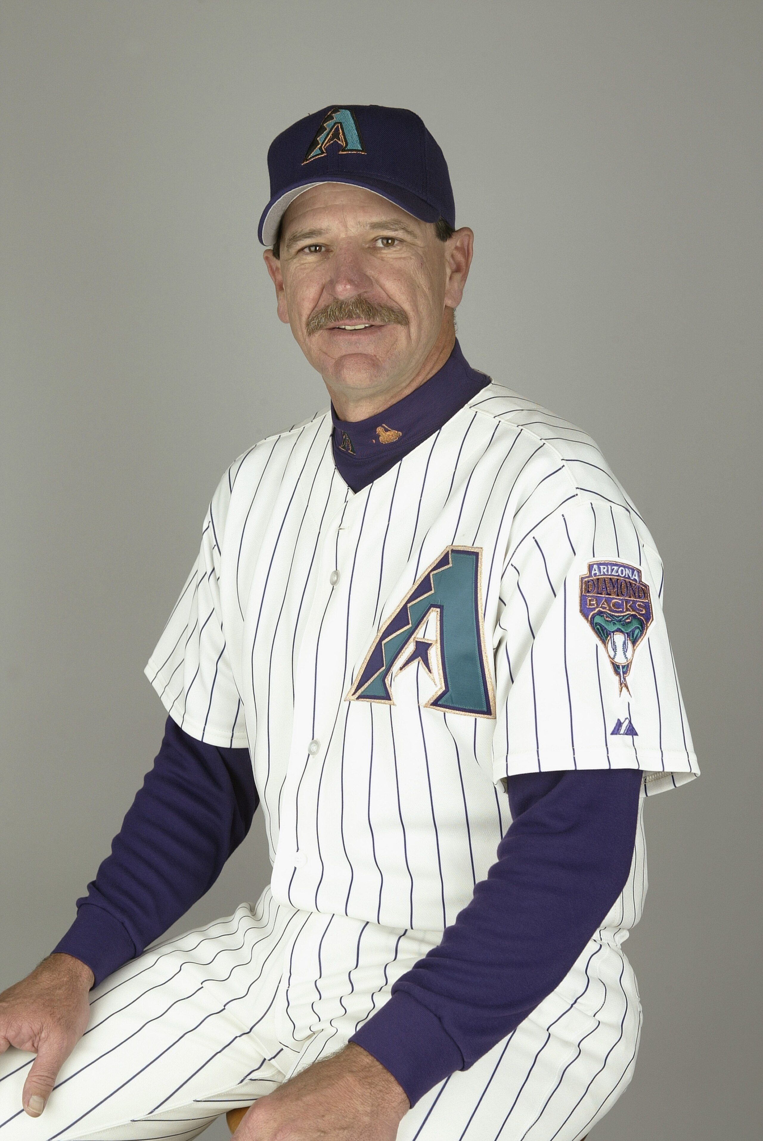 TUCSON, AZ - FEBRUARY 28:  Manager Bob Brenly #15 of the Arizona Diamondbacks poses for a portrait during Media Day at Tucson Electric Park on February 28, 2004 in Tucson, Arizona. (Photo by Jeff Gross/Getty Images)