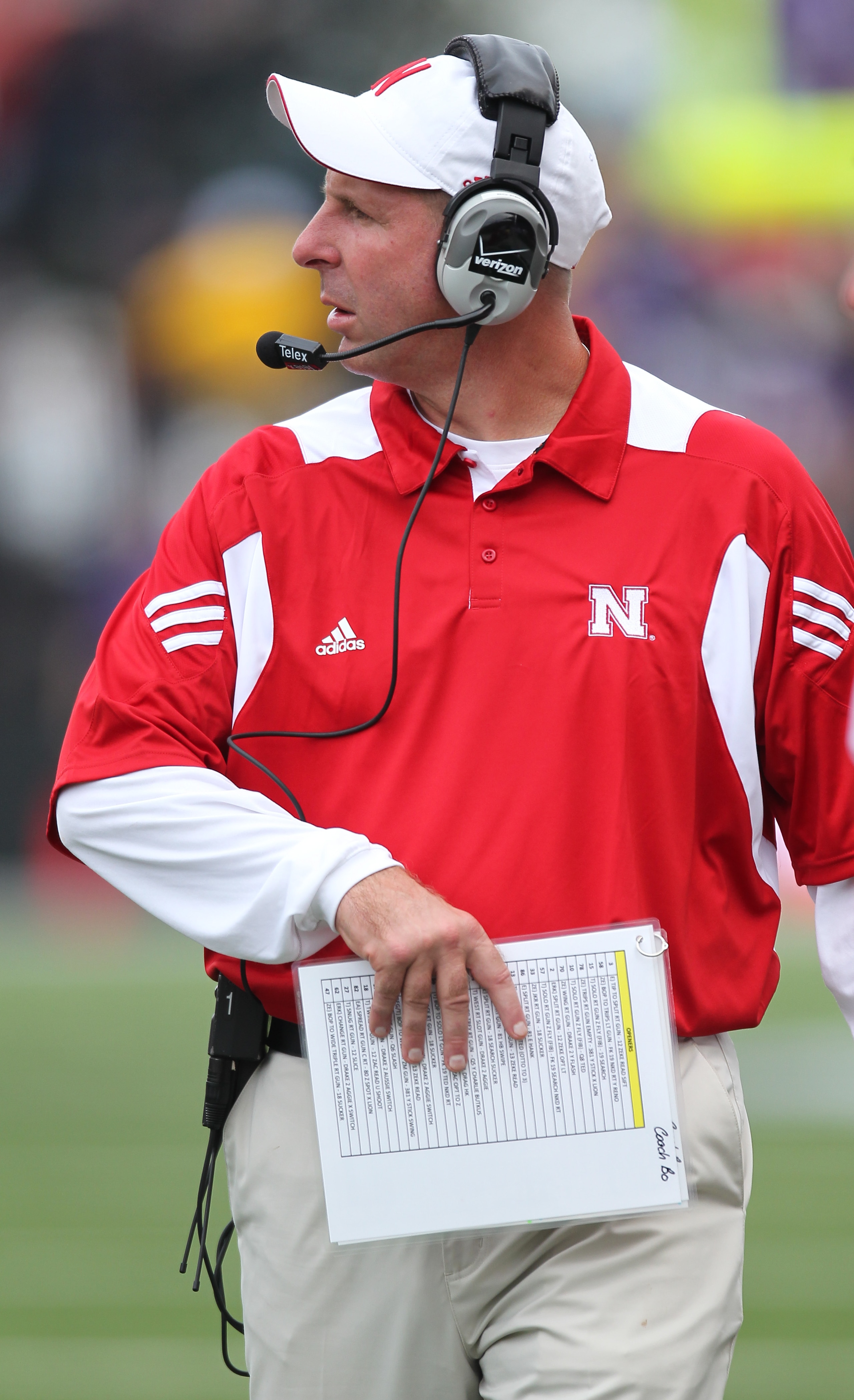 SEATTLE - SEPTEMBER 18: Head coach Bo Pelini of the Nebraska Cornhuskers looks on during the game against the Washington Huskies on September 18, 2010 at Husky Stadium in Seattle, Washington. (Photo by Otto Greule Jr/Getty Images)