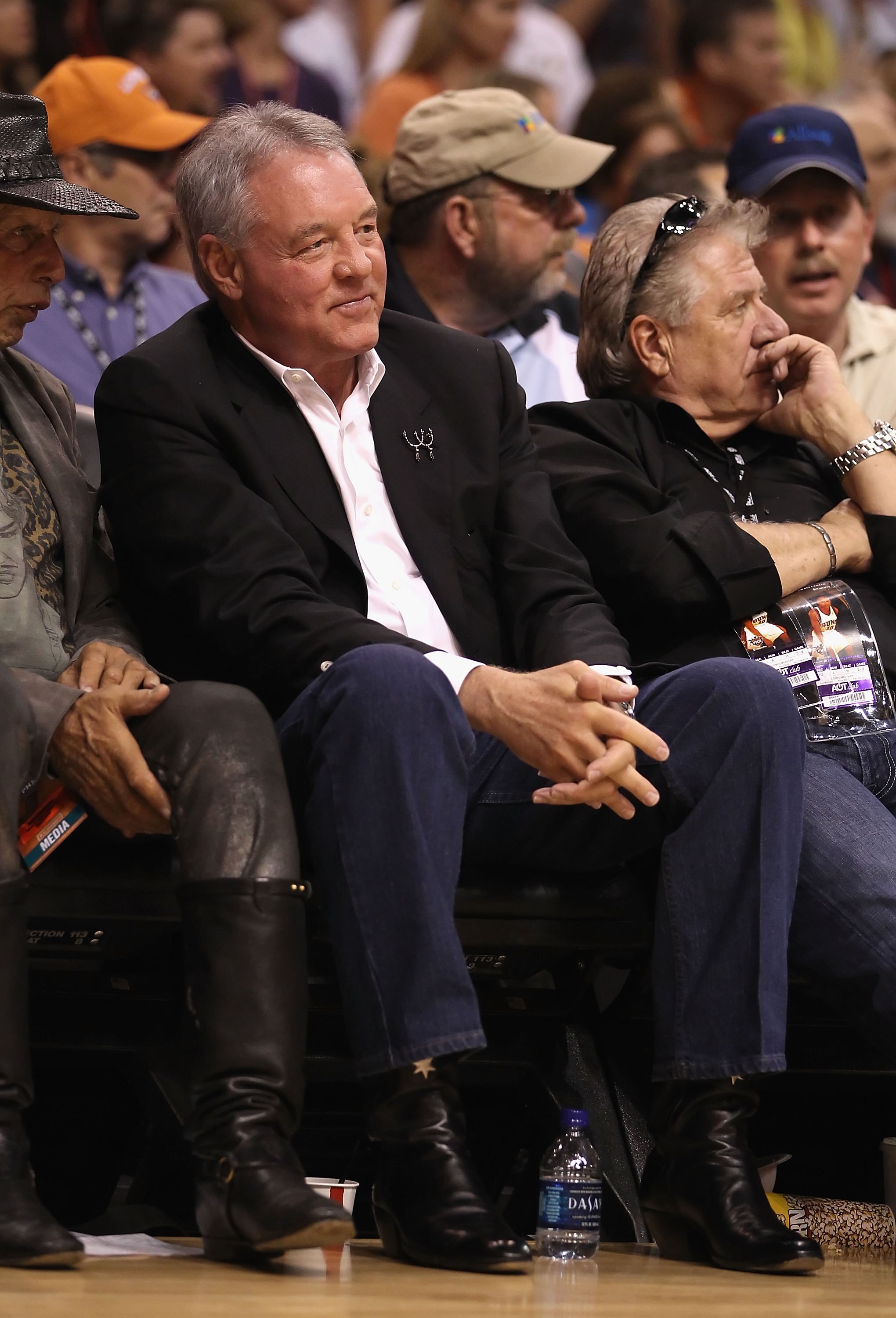 PHOENIX - MAY 05: Owner of the San Antonio Spurs Peter Holt attends Game Two of the Western Conference Semifinals of the 2010 NBA Playoffs against the Phoenix Suns at US Airways Center on May 5, 2010 in Phoenix, Arizona. The team is wearing 'Los Suns' je PHOENIX - MAY 05: Owner of the San Antonio Spurs Peter Holt attends Game Two of the Western Conference Semifinals of the 2010 NBA Playoffs against the Phoenix Suns at US Airways Center on May 5, 2010 in Phoenix, Arizona. The team is wearing 'Los Suns' je