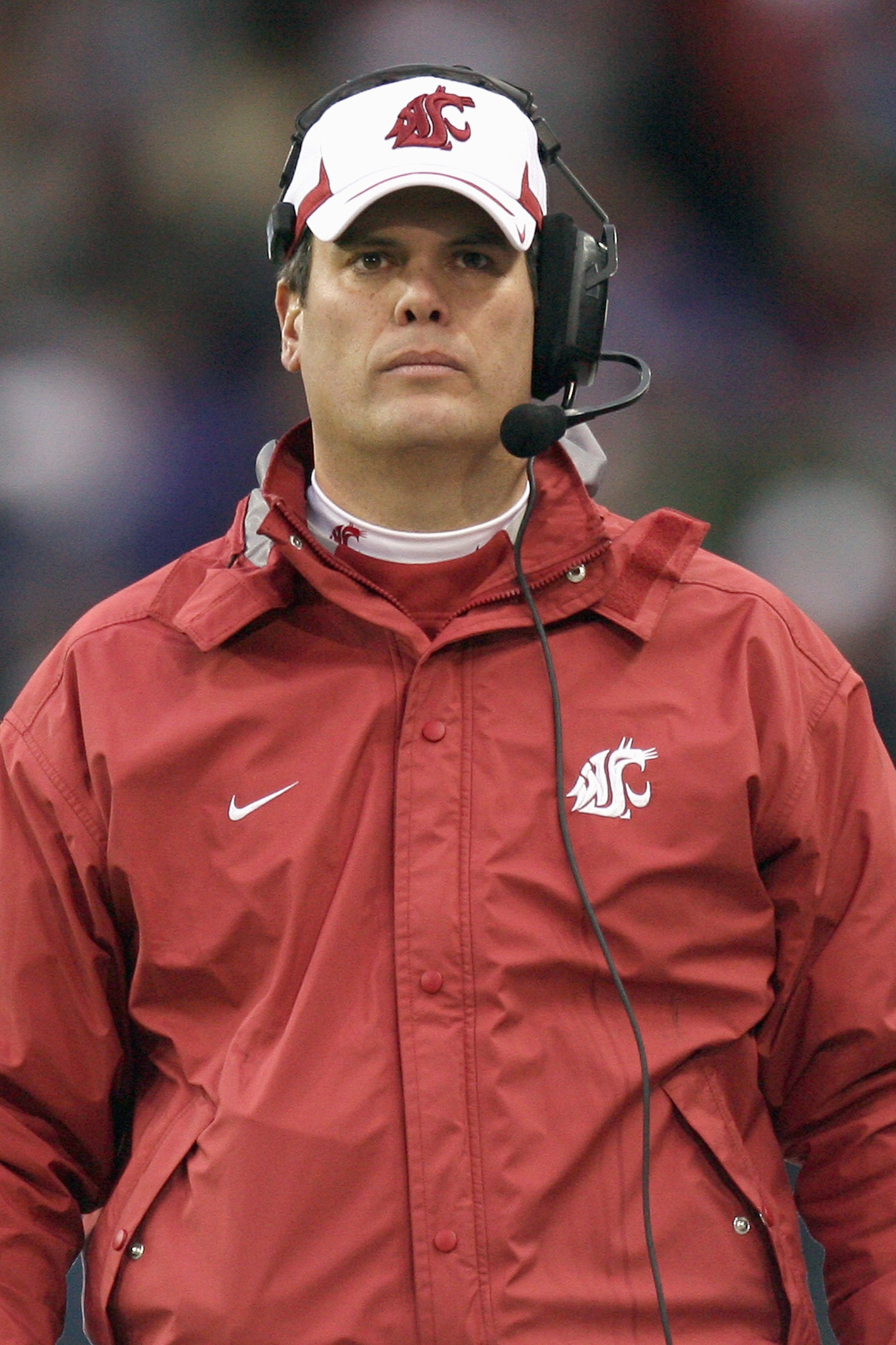 SEATTLE - NOVEMBER 28: Head coach Paul Wulff of the Washington State Cougars looks on during the game against the Washington Huskies on November 28, 2009 at Husky Stadium in Seattle, Washington. The Huskies defeated the Cougars 30-0. (Photo by Otto Greule