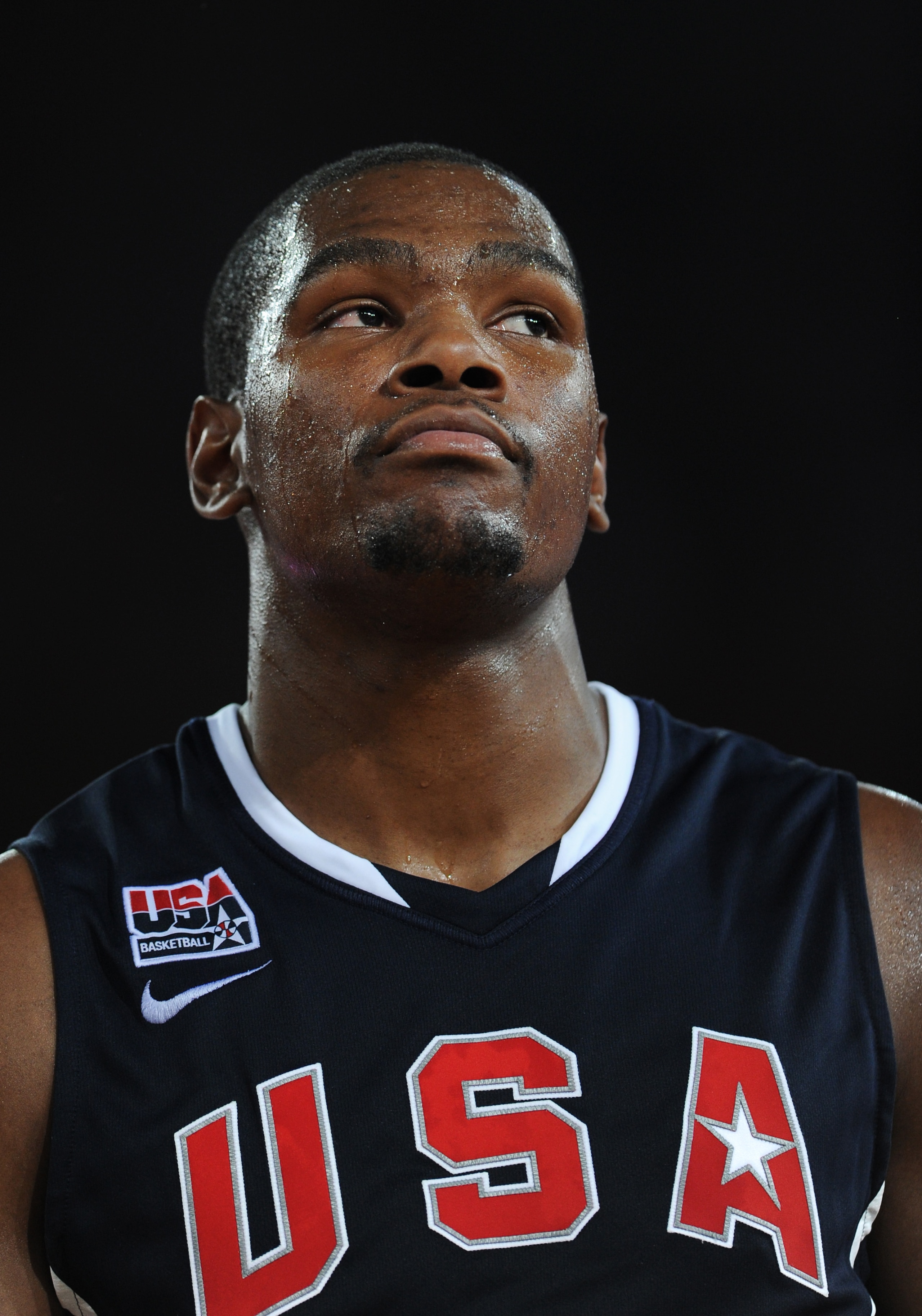 MADRID, SPAIN - AUGUST 22: Kevint Durant of the USA watches on during a friendly basketball game between Spain and the USA at La Caja Magica on August 22, 2010 in Madrid, Spain. (Photo by Jasper Juinen/Getty Images) MADRID, SPAIN - AUGUST 22: Kevint Durant of the USA watches on during a friendly basketball game between Spain and the USA at La Caja Magica on August 22, 2010 in Madrid, Spain. (Photo by Jasper Juinen/Getty Images)