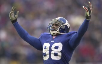 Couldn't find a suitable video. Pictured is Jesse Armstead, soul and leader of the 2000 New York Giants Defense