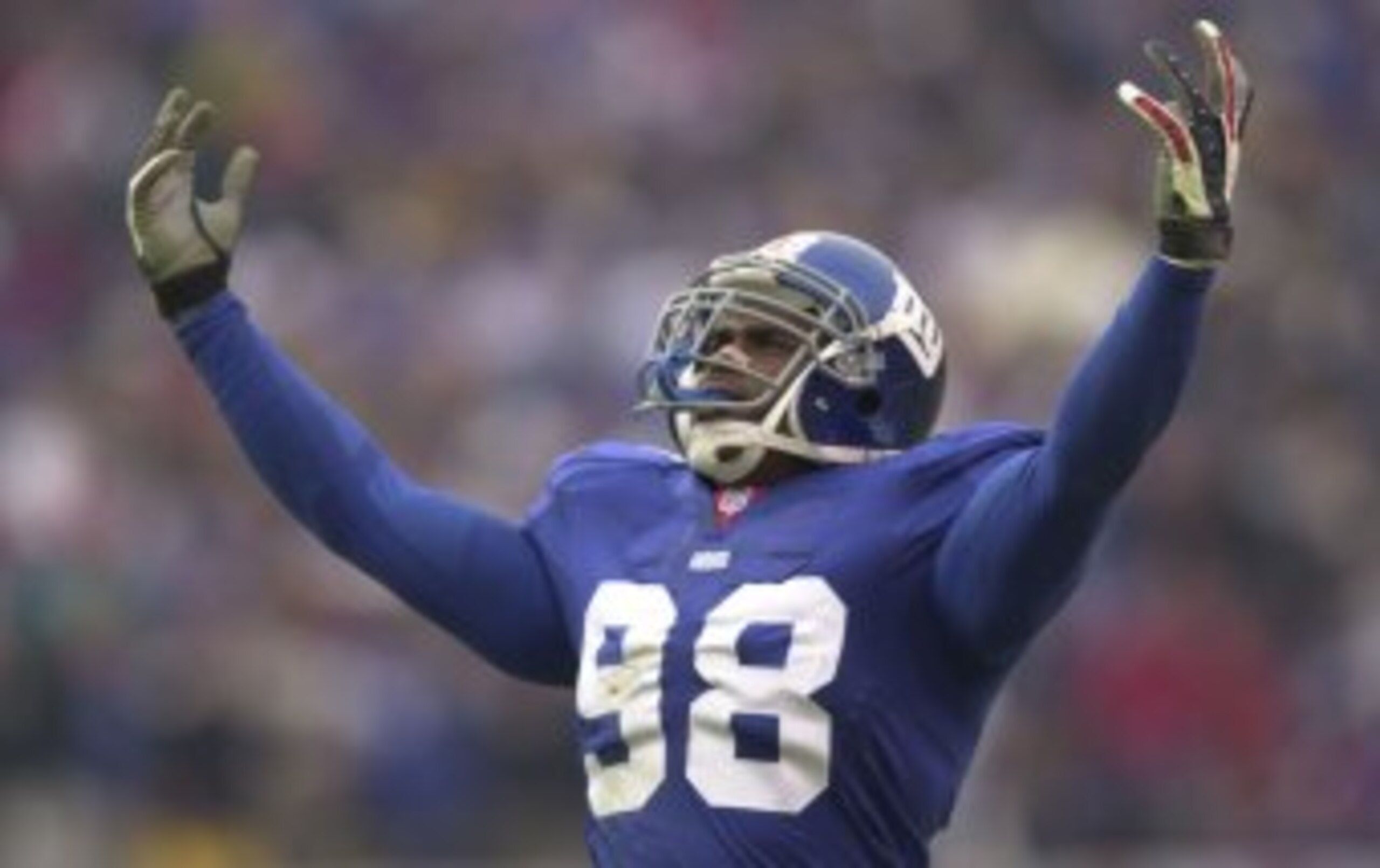 Couldn't find a suitable video. Pictured is Jesse Armstead, soul and leader of the 2000 New York Giants Defense