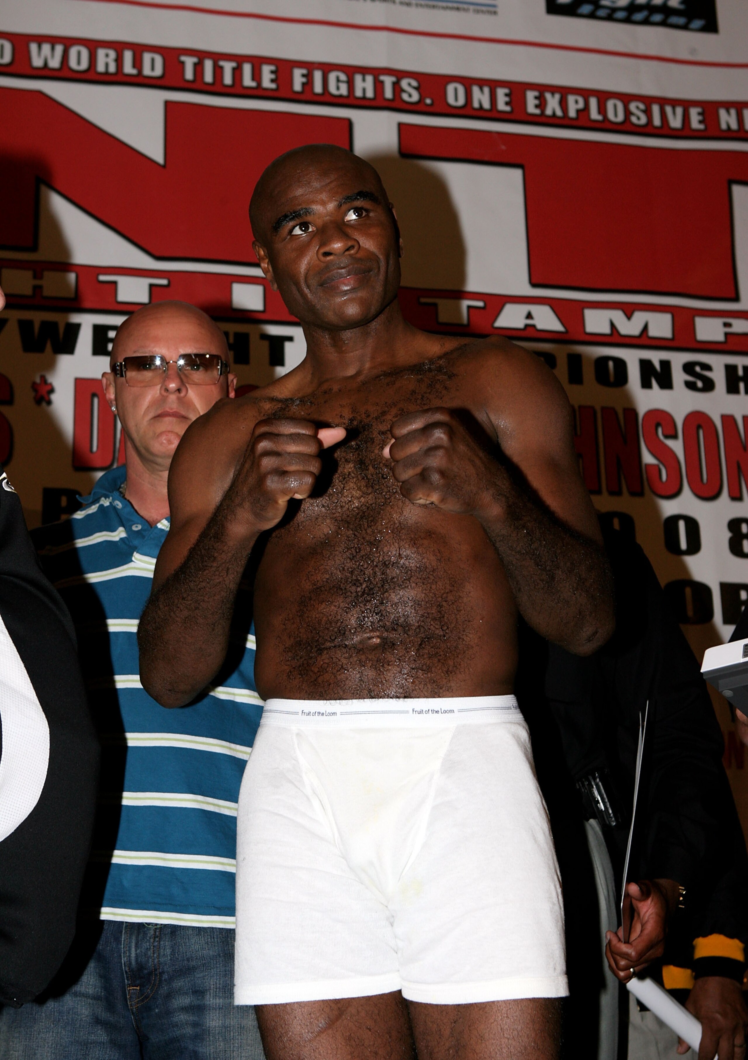 TAMPA, FLORIDA - APRIL 11: Glen Johnson poses during a weigh-in at The Westin Hotel on April 11, 2008 in Tampa, Florida. Chad Dawson and Glen Johnson are scheduled to fight at the St.Pete Times Forum on April 12 in Tampa, Florida. (Photo by John Gichigi/G
