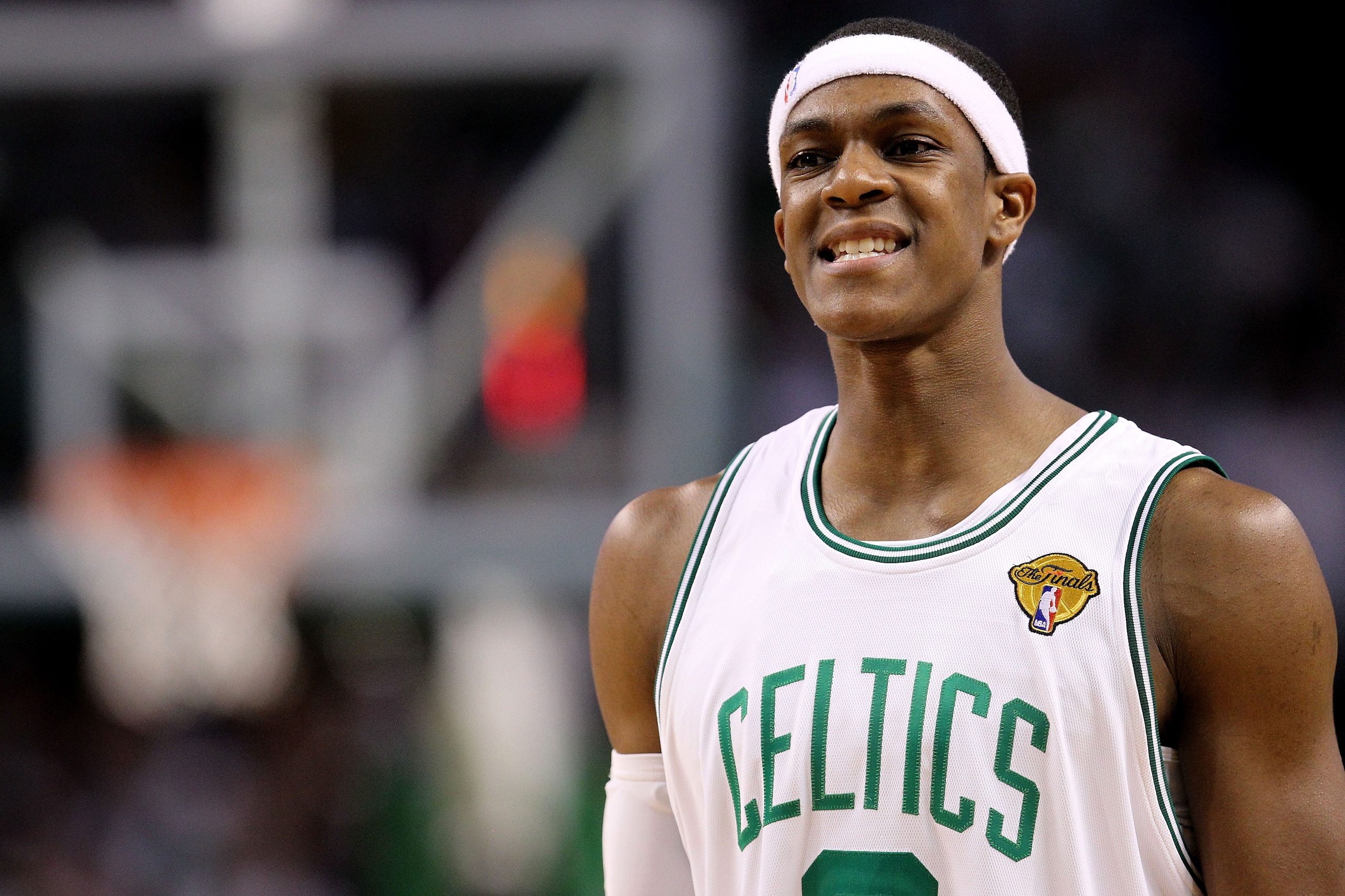 BOSTON - JUNE 10:  Rajon Rondo #9 of the Boston Celltics reacts in the fourth quarter against the Los Angeles Lakers during Game Four of the 2010 NBA Finals on June 10, 2010 at TD Garden in Boston, Massachusetts. NOTE TO USER: User expressly acknowledges