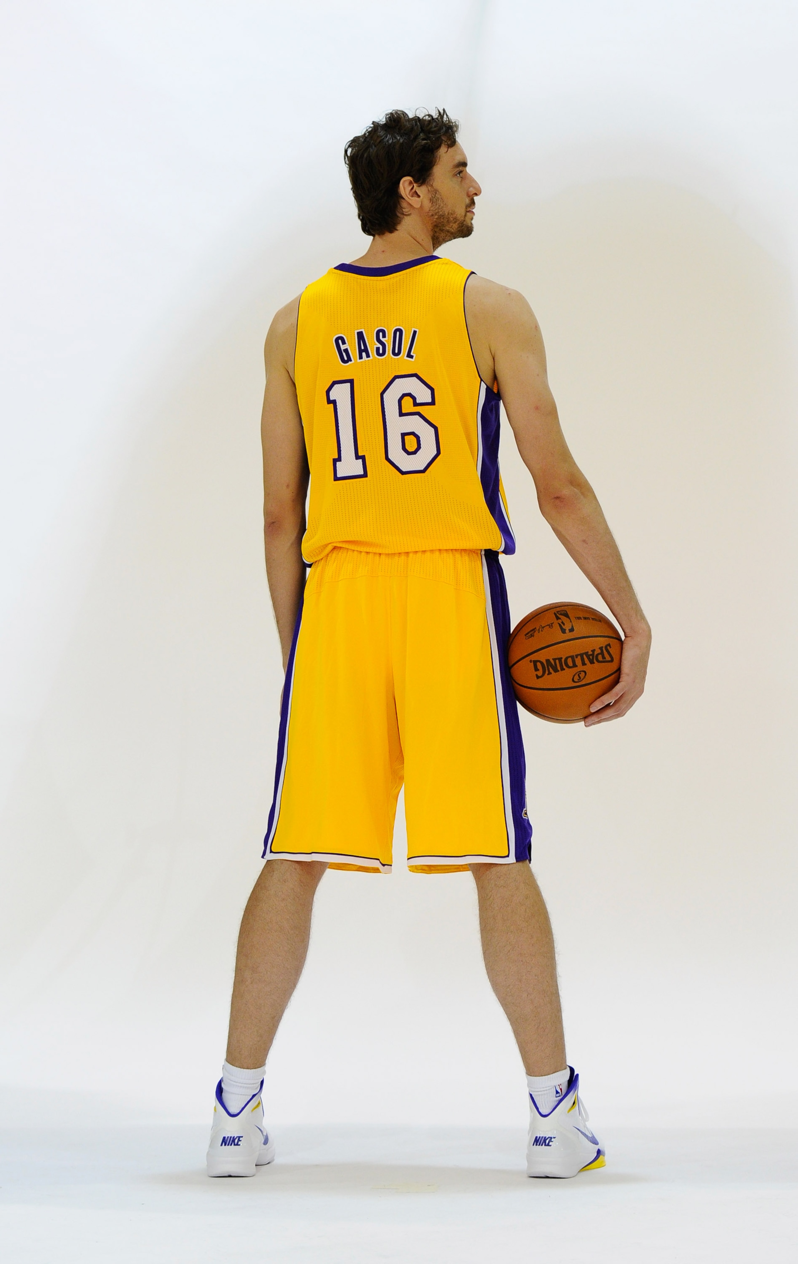 EL SEGUNDO, CA - SEPTEMBER 25:  Pau Gasol #16 of the Los Angeles Lakers poses for a photograph during Media Day at the Toyota Center on September 25, 2010 in El Segundo, California. NOTE TO USER: User expressly acknowledges and agrees that, by downloading