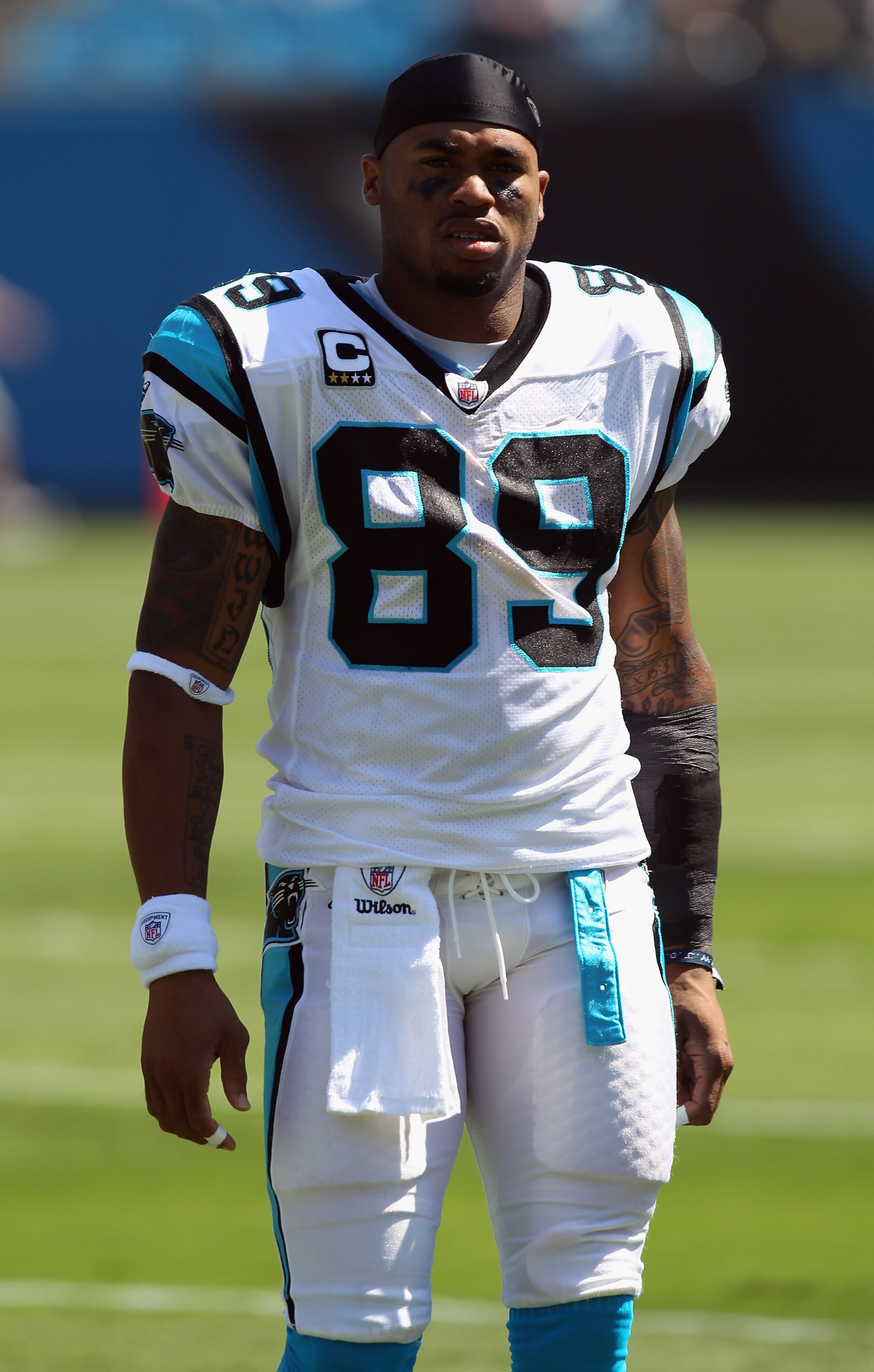 CHARLOTTE, NC - SEPTEMBER 19:  Steve Smith #89 of the Carolina Panthers during their game at Bank of America Stadium on September 19, 2010 in Charlotte, North Carolina.  (Photo by Streeter Lecka/Getty Images)
